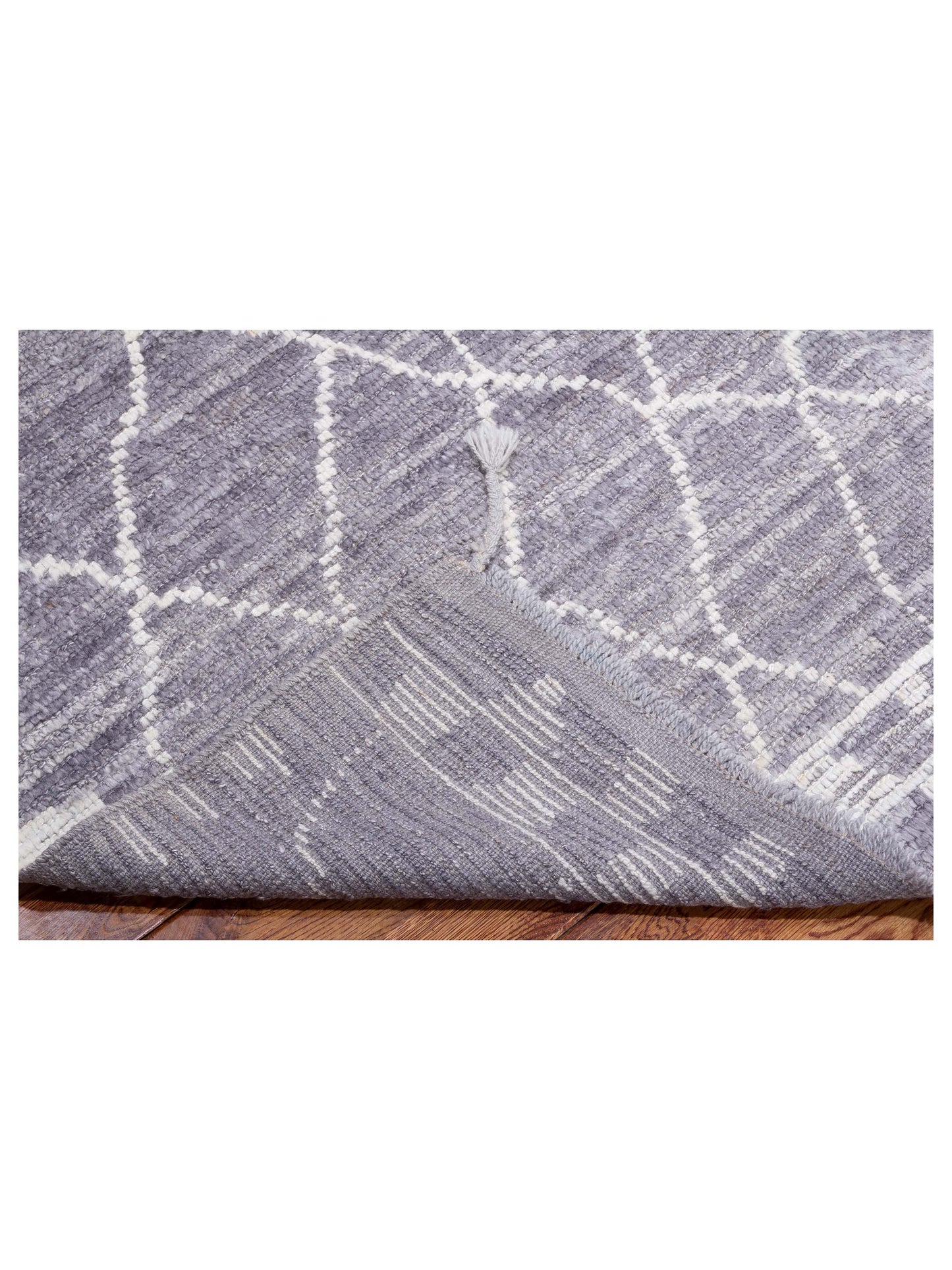 Berber Aspendos Dark Gray Ivory 10.3x14 Hand Knotted Rug