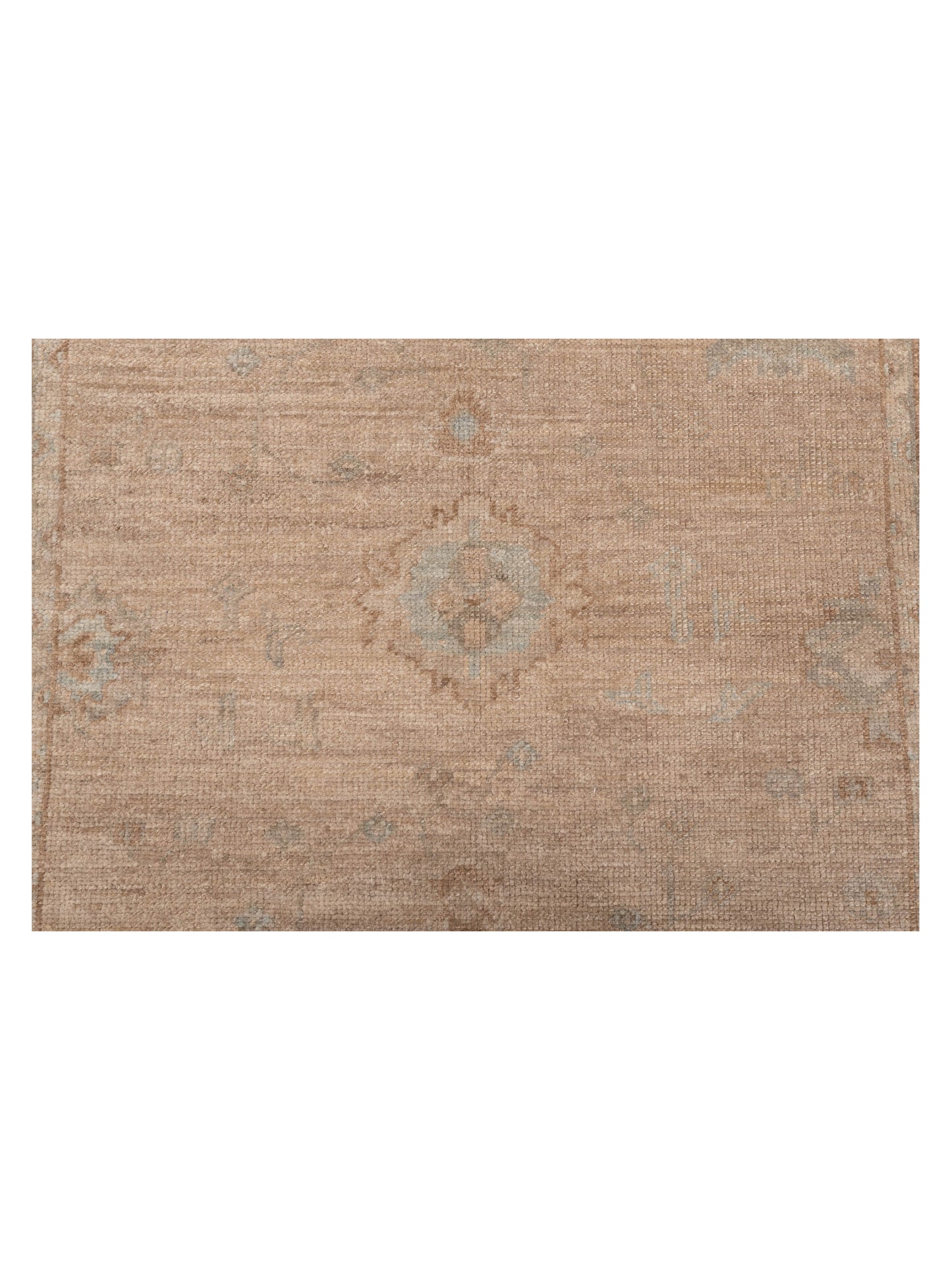 Angora Oushak 125653 Silver Dark Gray 3.9x5.2 Hand Knotted Rug