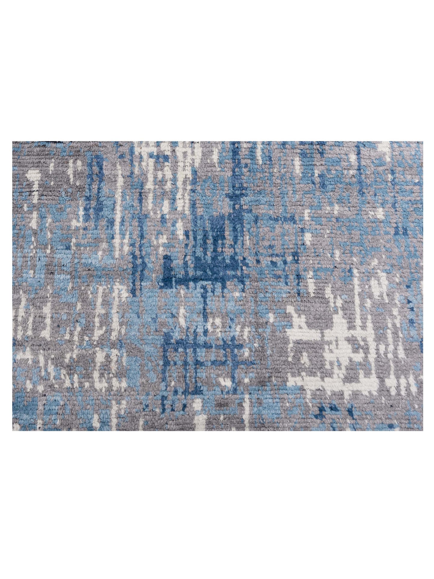 Atlas 150452 Gray Blue 8.1x9.9 Hand Knotted Rug