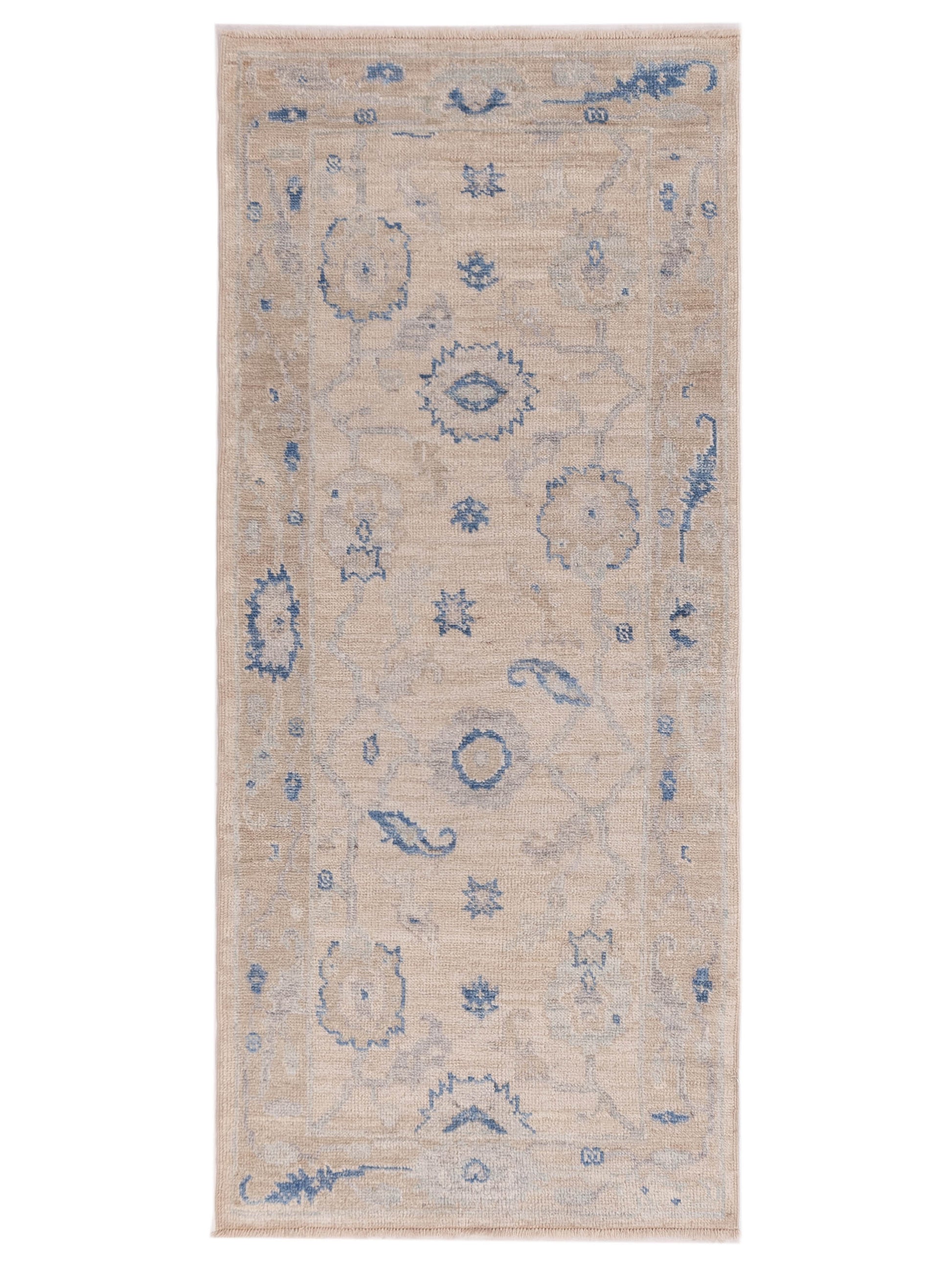 Anadol Angora Oushak  Beige Blue Traditional