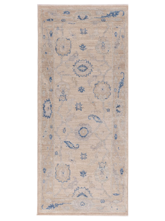 Anadol Angora Oushak  Beige Blue Traditional