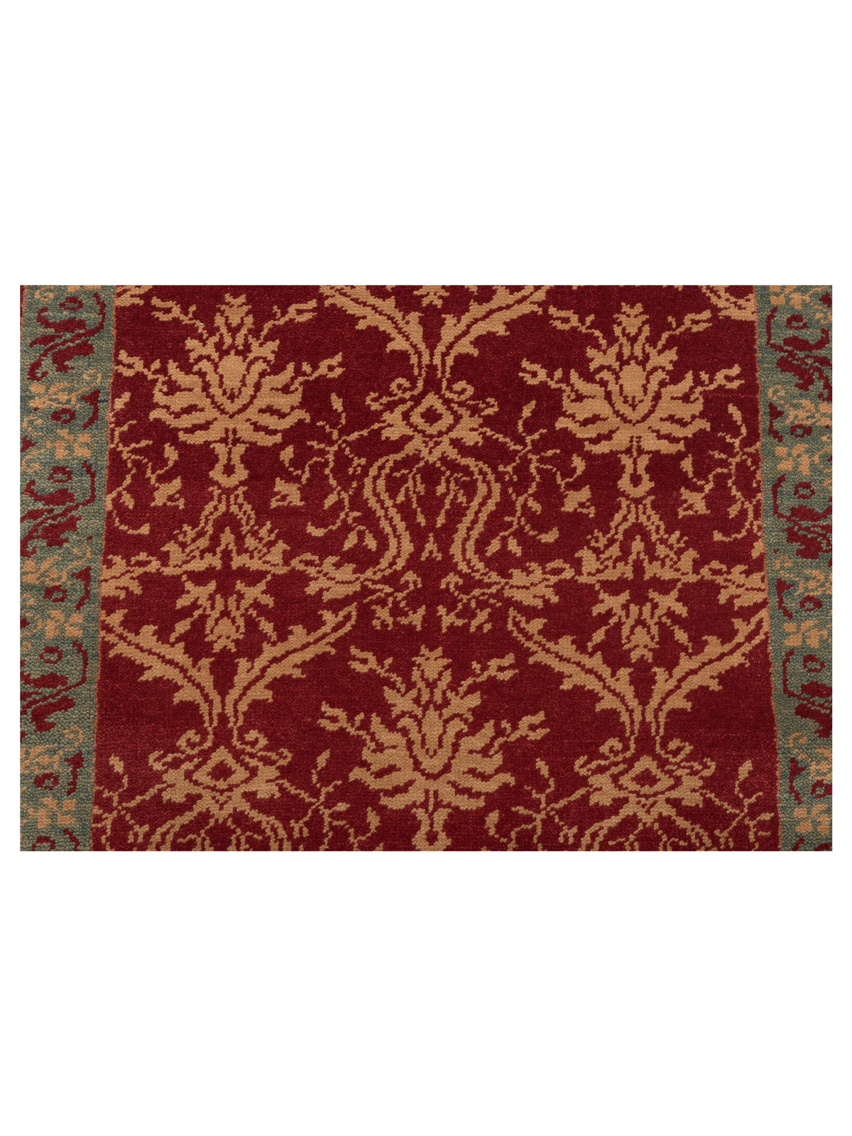 Antique Loom 104497 Red Blue 2.6x8.2 Hand Knotted Rug