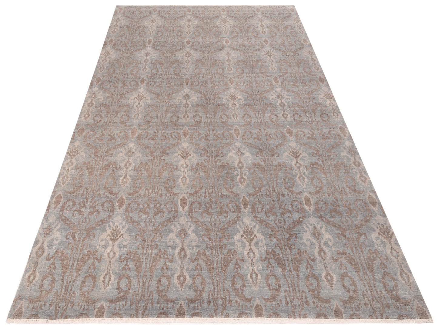 Tibetino 119233 Silver Brown 8.11x12 Hand Knotted Rug