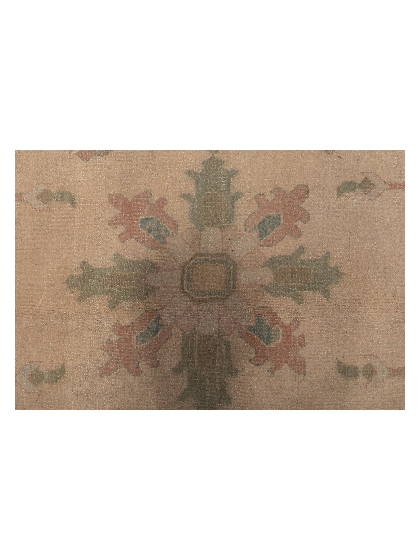Elvan Icabet Beige Green 17x24.10 Hand Knotted Rug