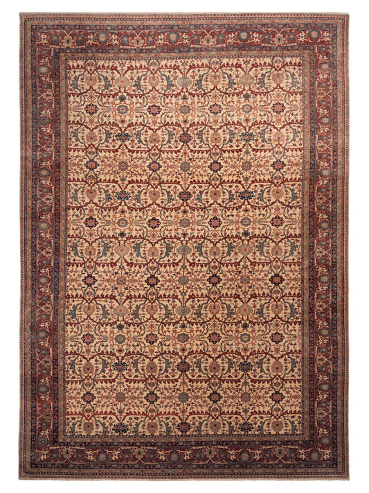 Pasha Antique Loom  Ivory Red Traditional