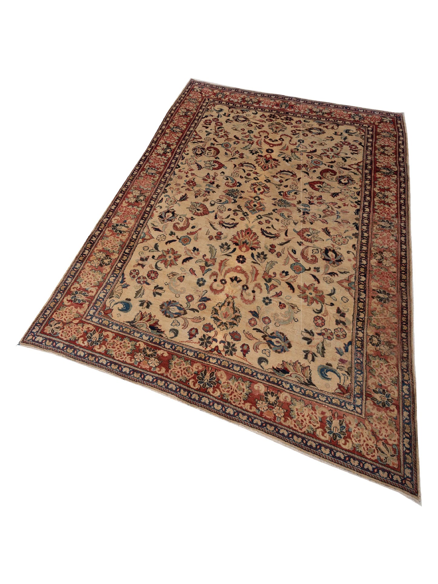 Persian 85773 Ivory Rust 6.10x10.9 Hand Knotted Rug