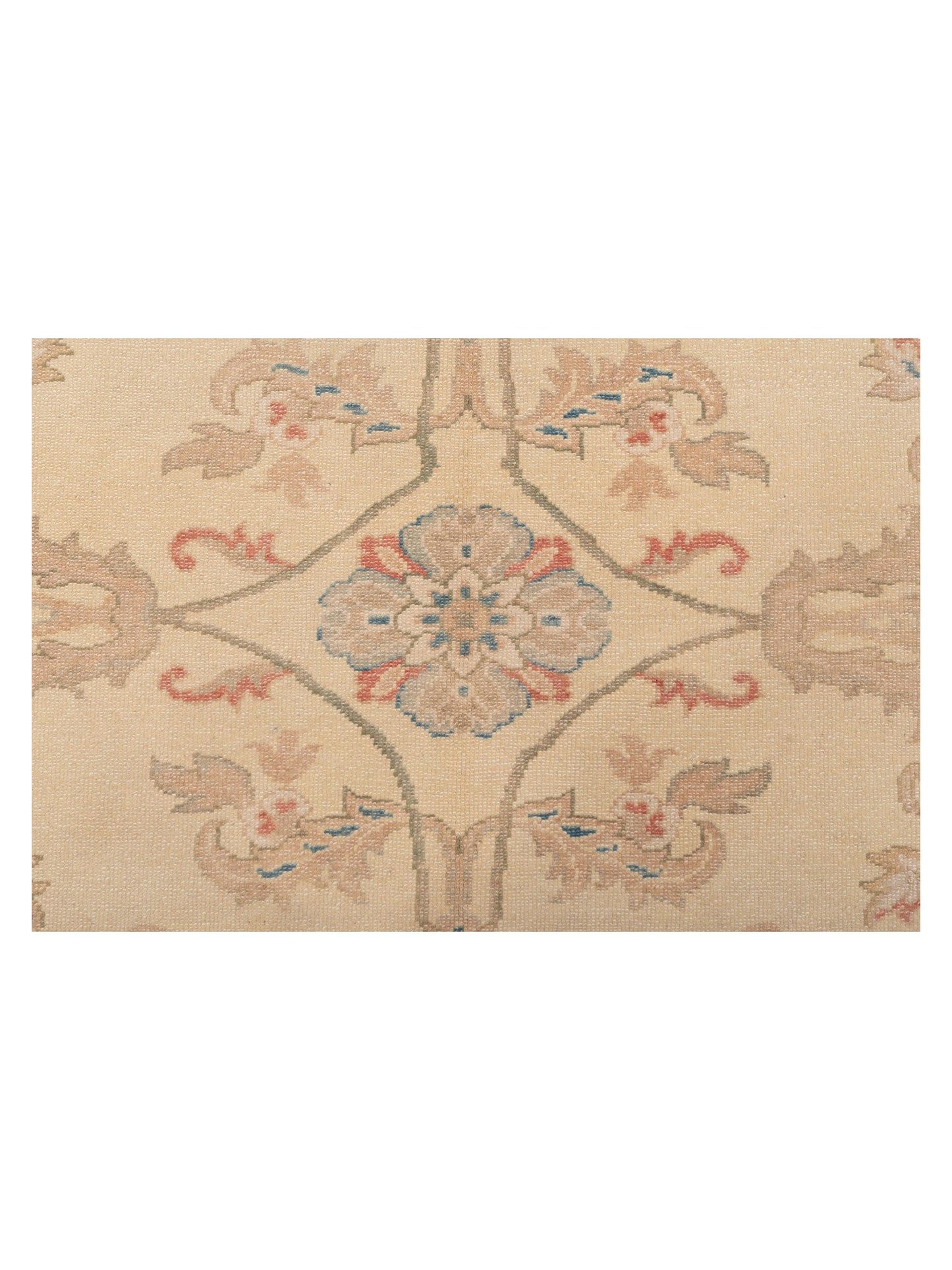 Turkish Elvan 75445 Ivory Ivory 9x11.1 Hand Knotted Rug