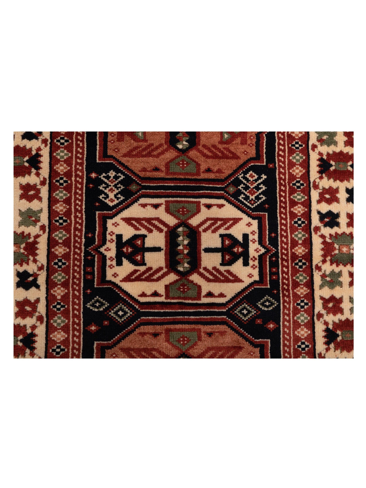 Turkish Shirwan 148363 Navy Ivory 3.1x4.7 Hand Knotted Rug