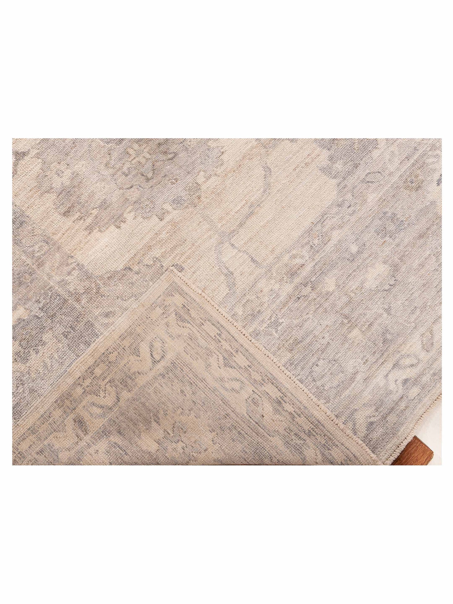 Angora Oushak 156059 Ivory Gray 10x13.6 Hand Knotted Rug