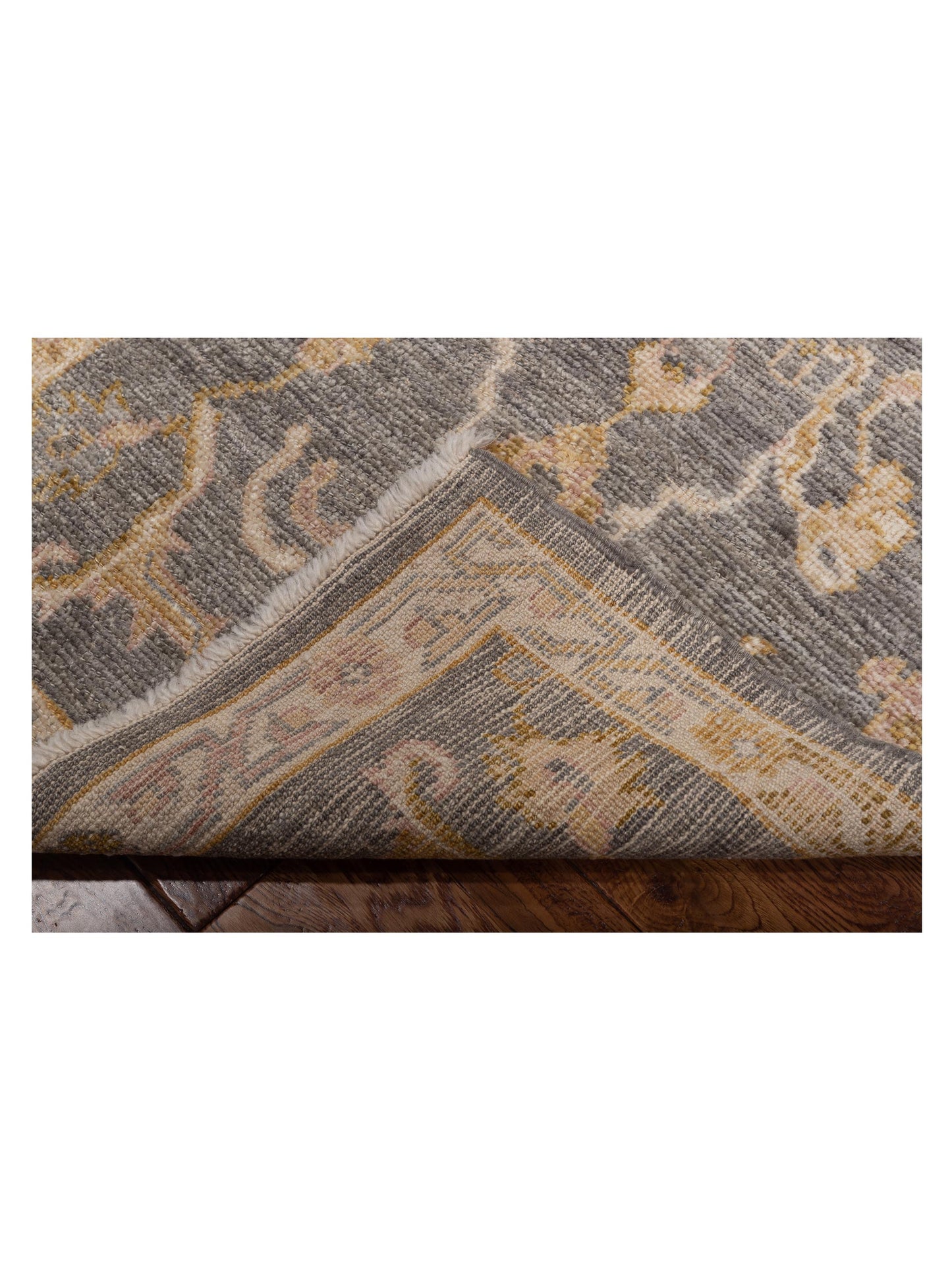 Angora Oushak 141299 Gray Ivory 2.9x8.11 Hand Knotted Rug