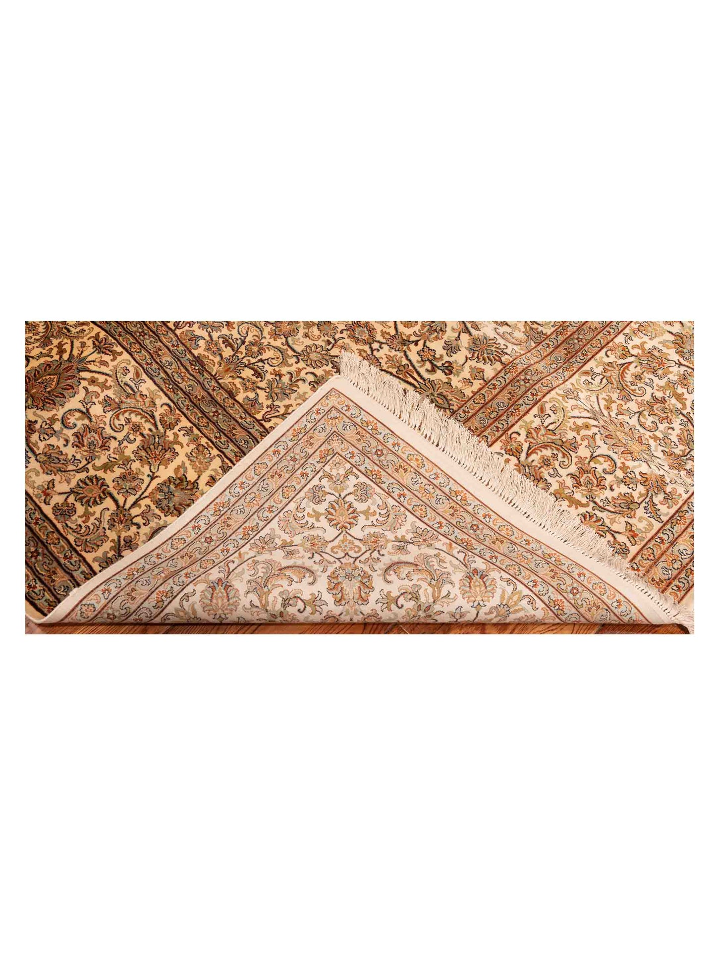 Pure Silk 113230 Beige 8x11 Hand Knotted Rug