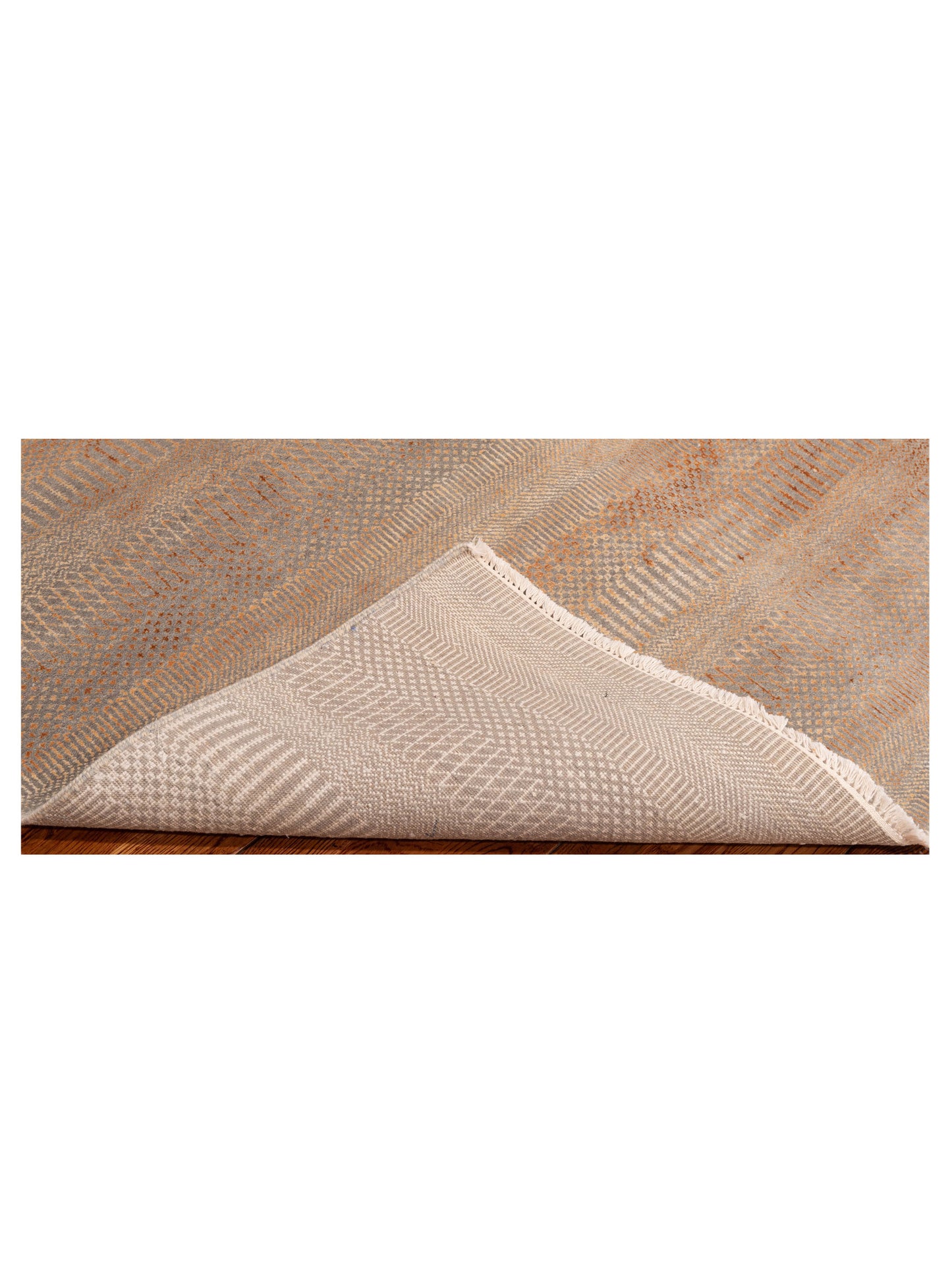 Aurore 120988 Gray Gray 6.1x9.2 Hand Knotted Rug