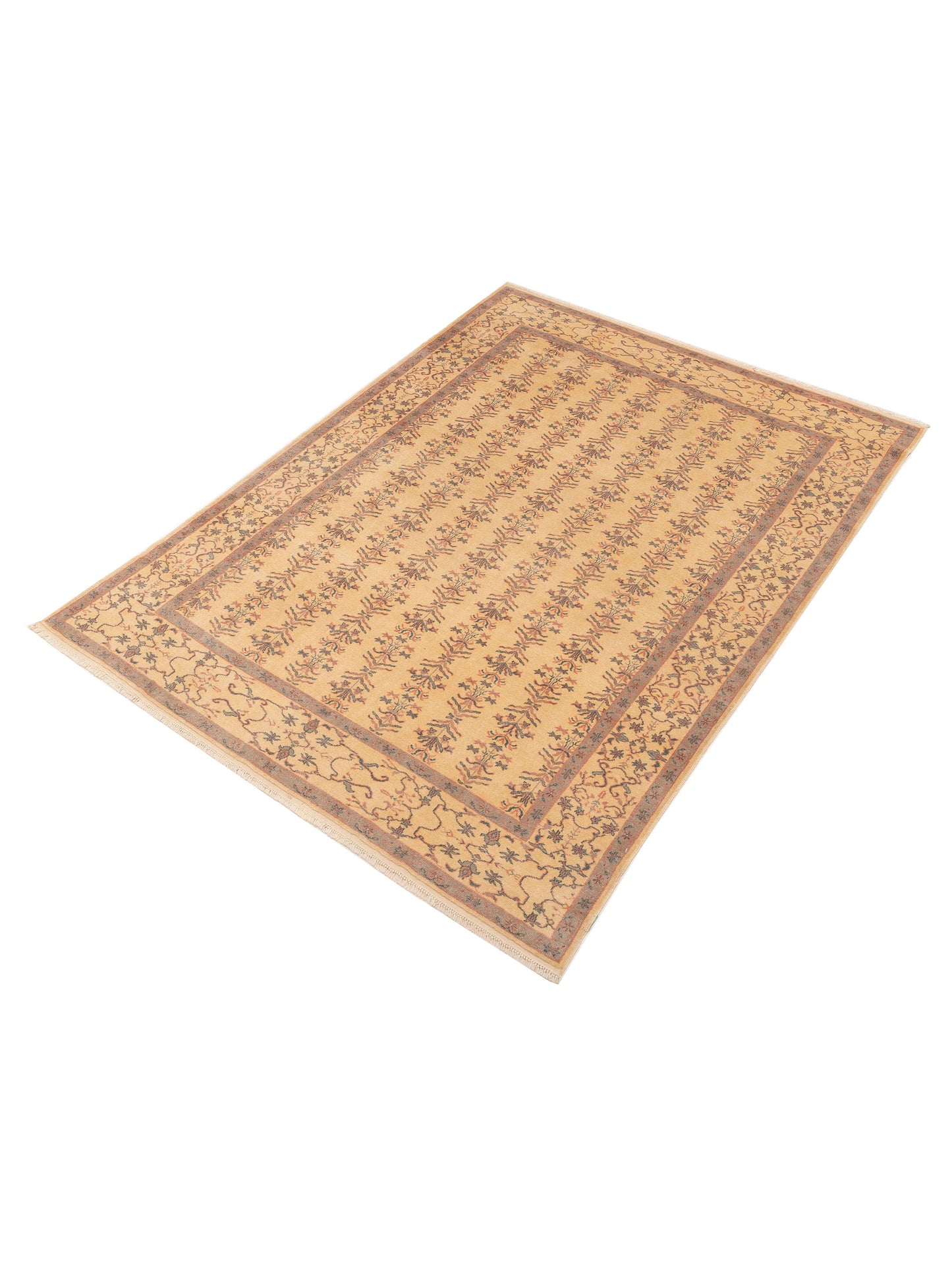 Antique Loom 117160 Gold Gold 6.10x9.3 Hand Knotted Rug
