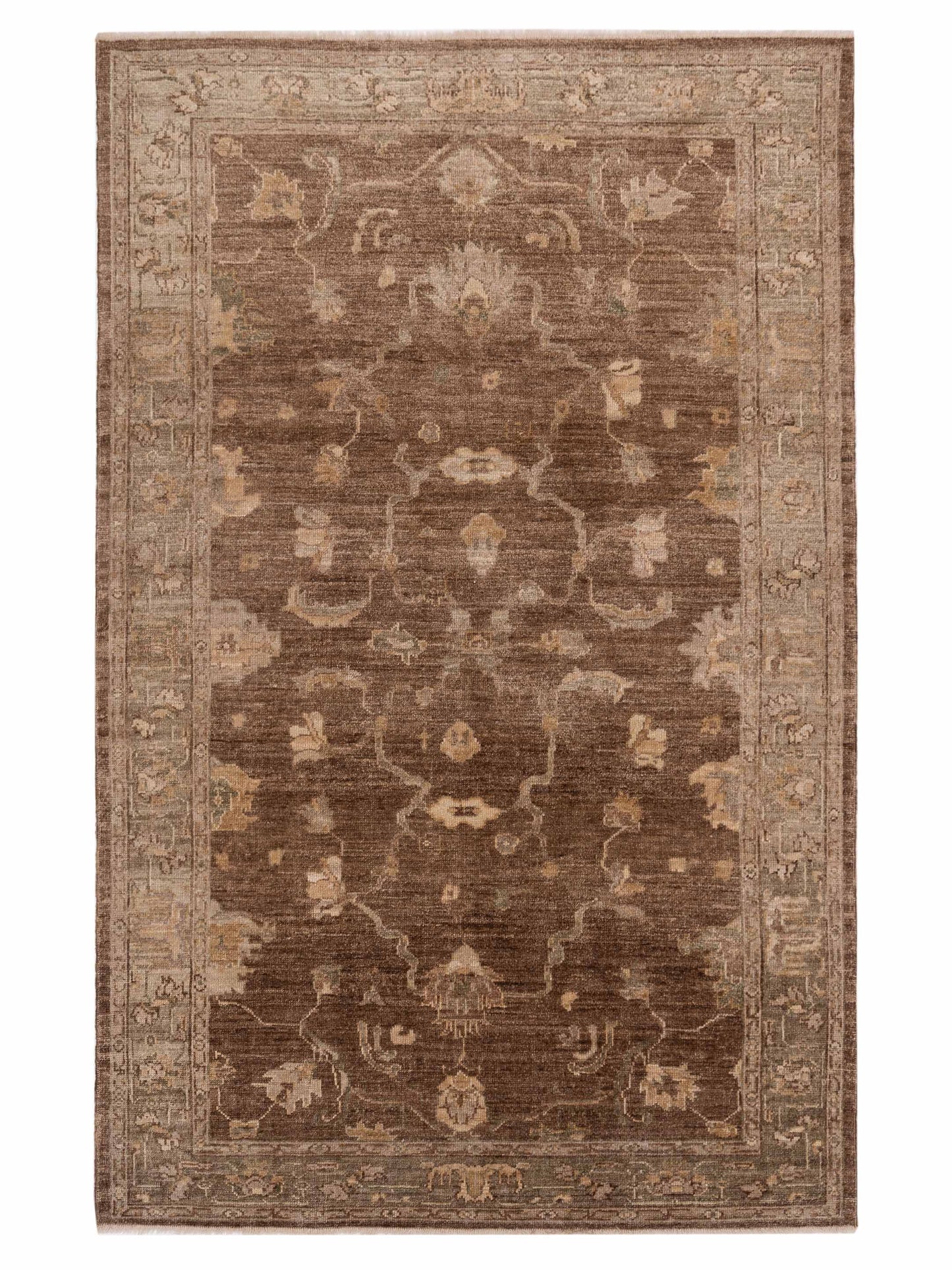 Anadol Angora Oushak  Brown Green Traditional