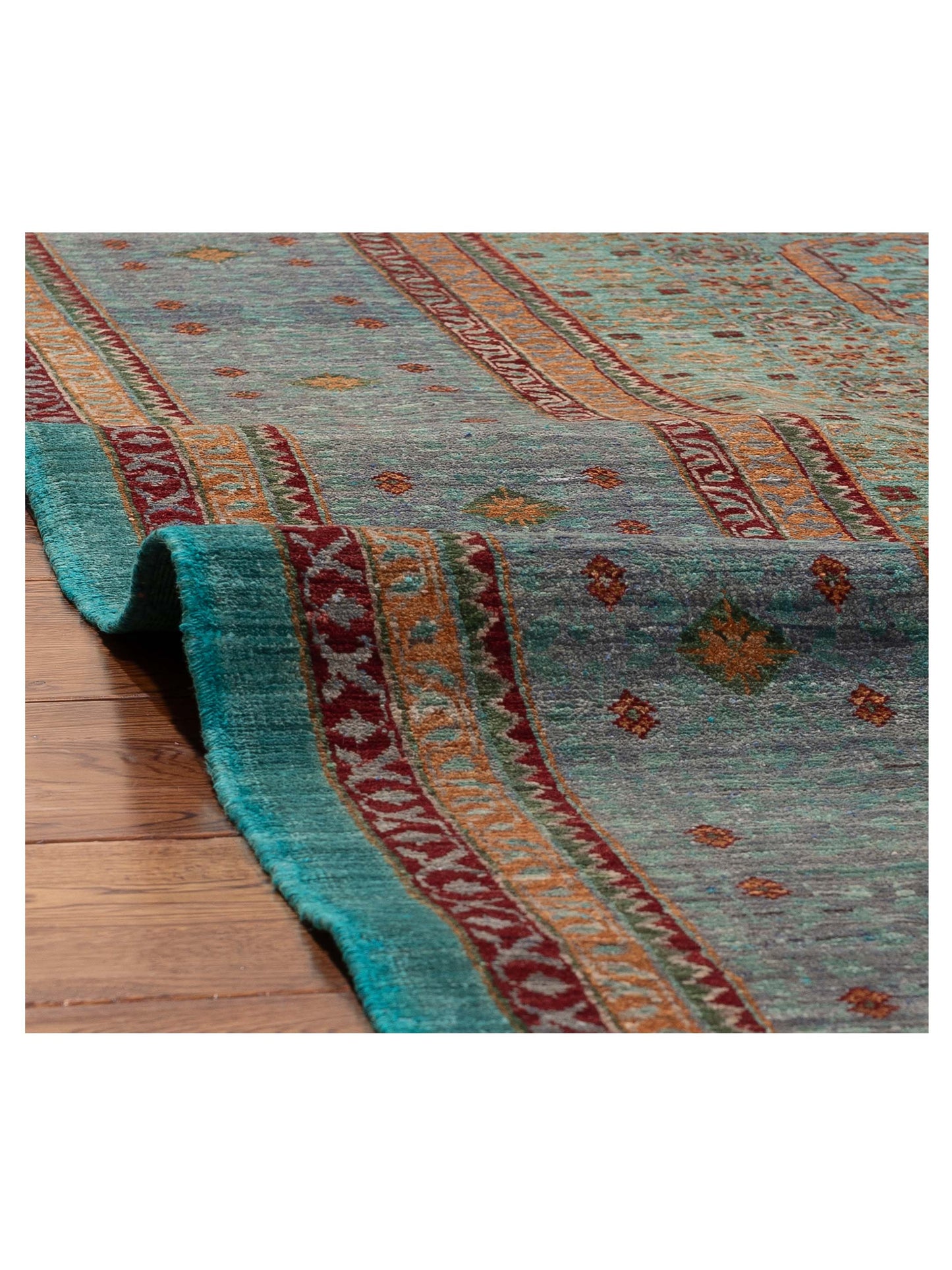 Artisan Mamluk 154720 Blue Purple 8.2x10 Hand Knotted Rug