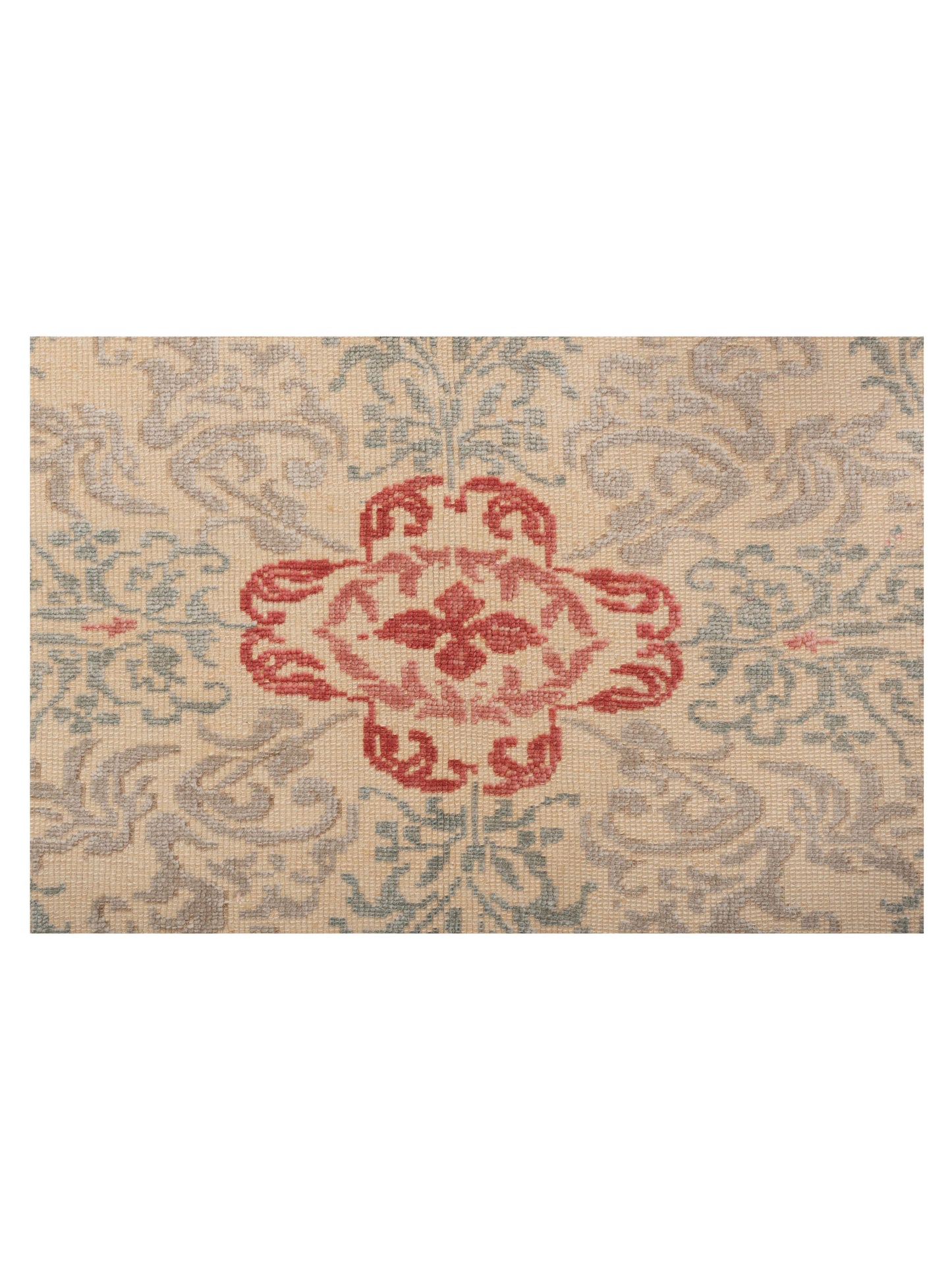 Antique Loom 104552 Ivory Ivory 6.3x9.6 Hand Knotted Rug
