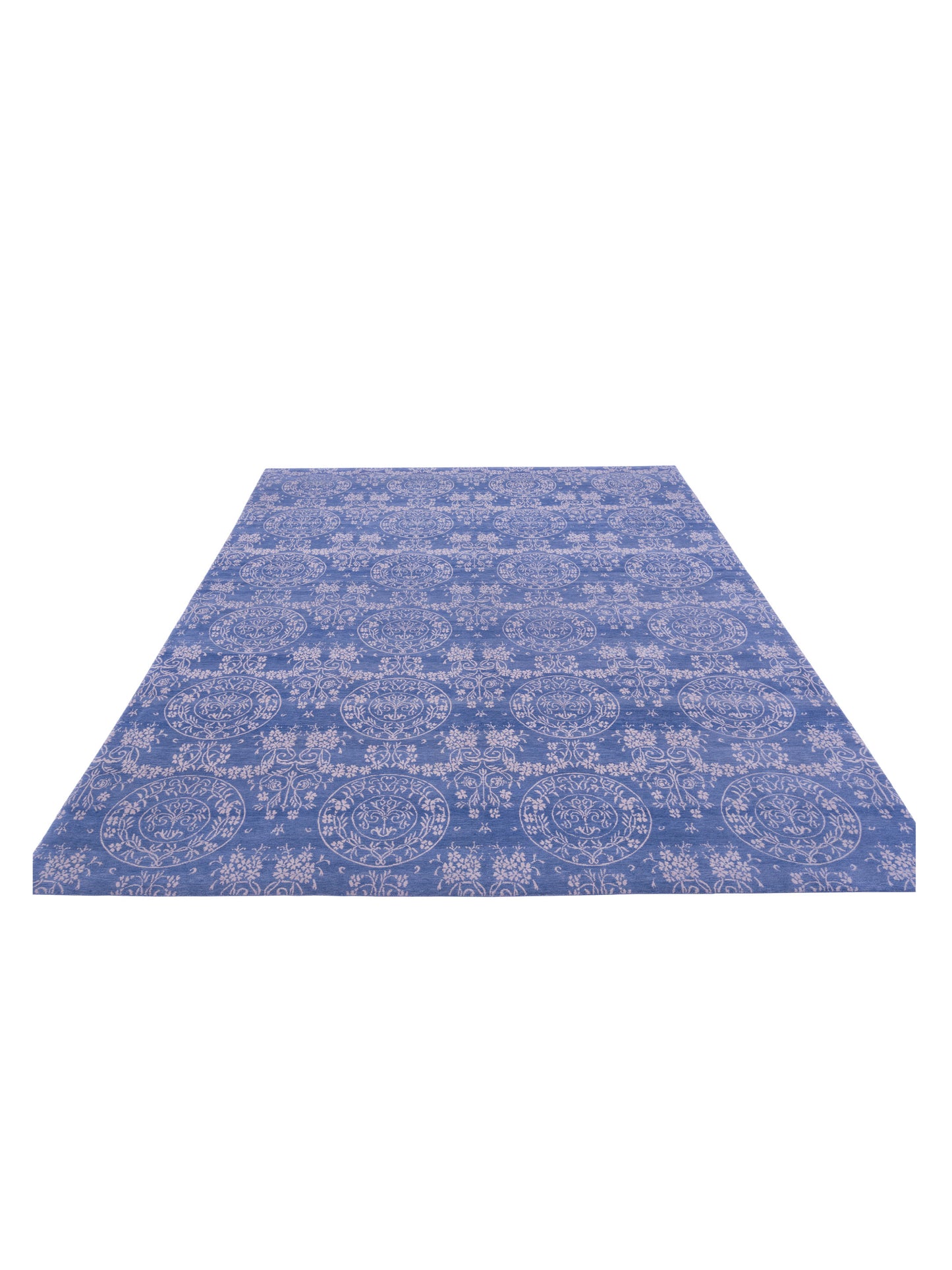 Nepalese 104150 Gray Blue 9x12 Hand Knotted Rug