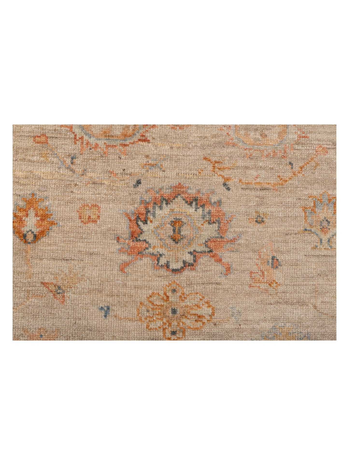 Angora Oushak 149398 Ivory Rust 6x12 Hand Knotted Rug