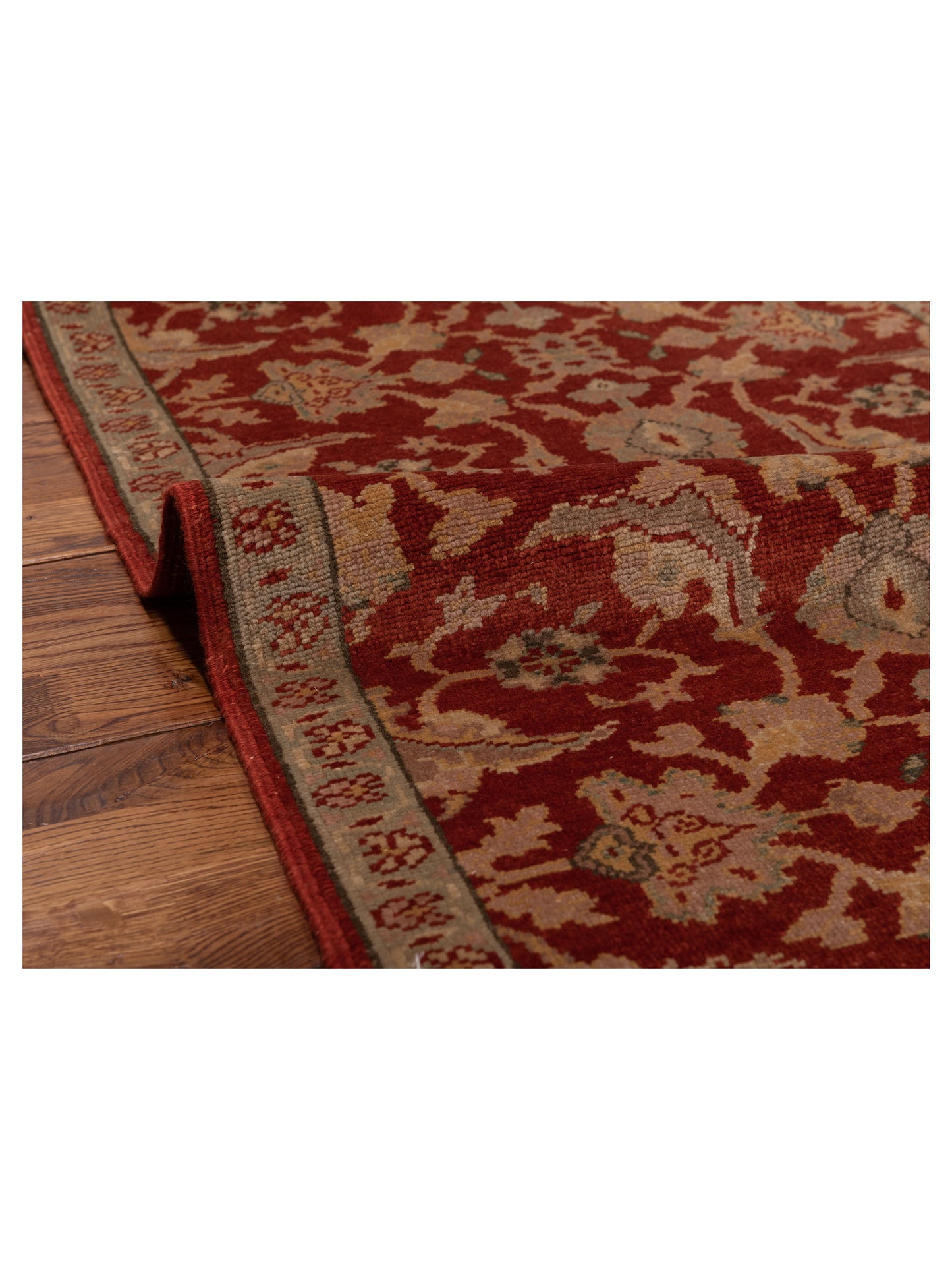 Antique Loom 108034 Red Blue 2.5x8.2 Hand Knotted Rug