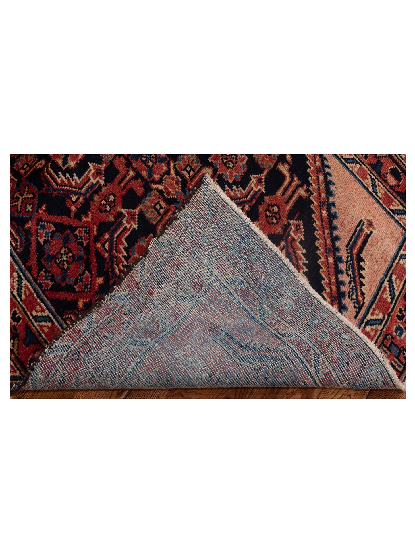 Persian 85764 Navy Red 3.4x16.4 Hand Knotted Rug