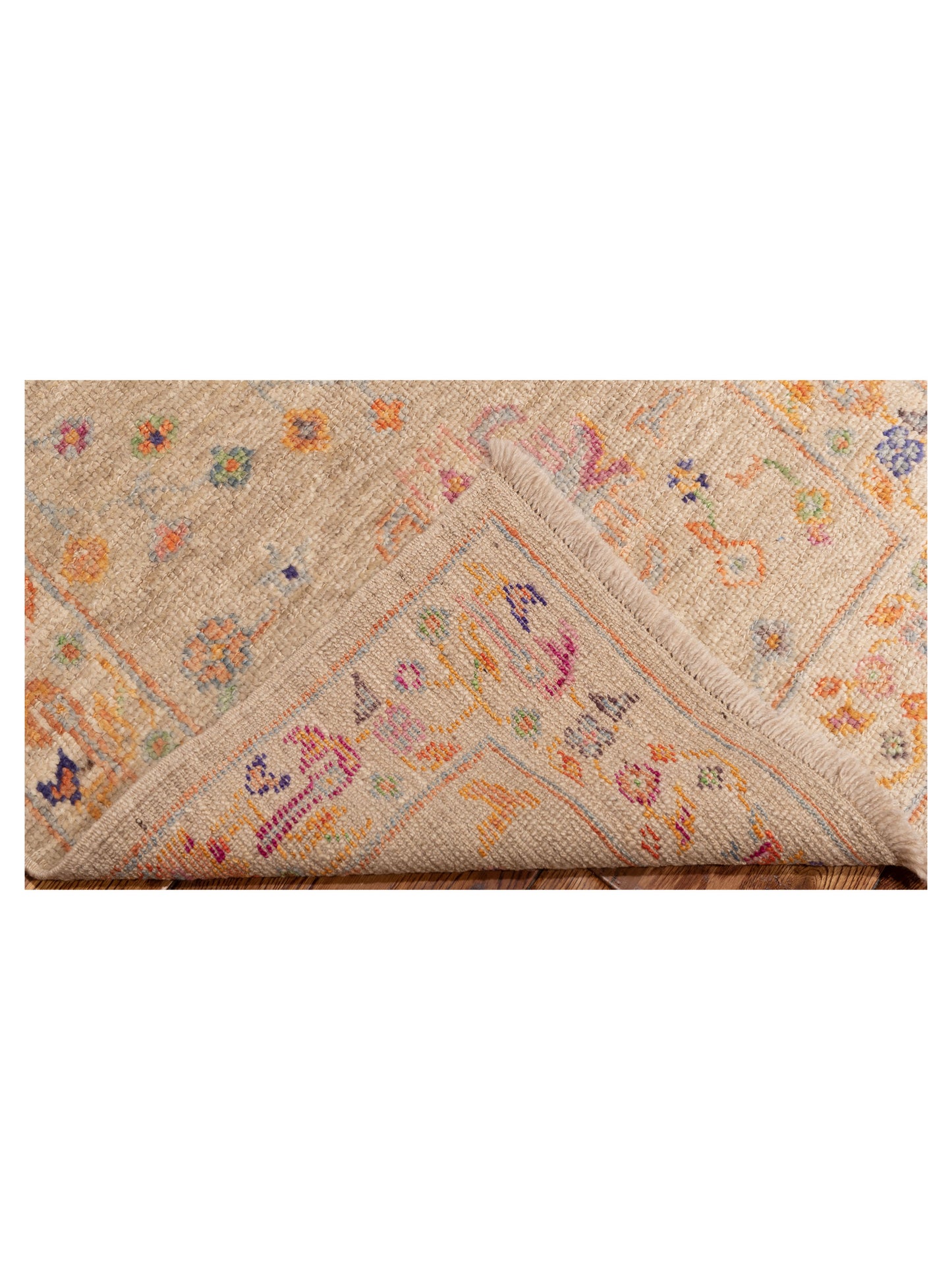 Angora Oushak 148442 Ivory Ivory 2.8x10.11 Hand Knotted Rug