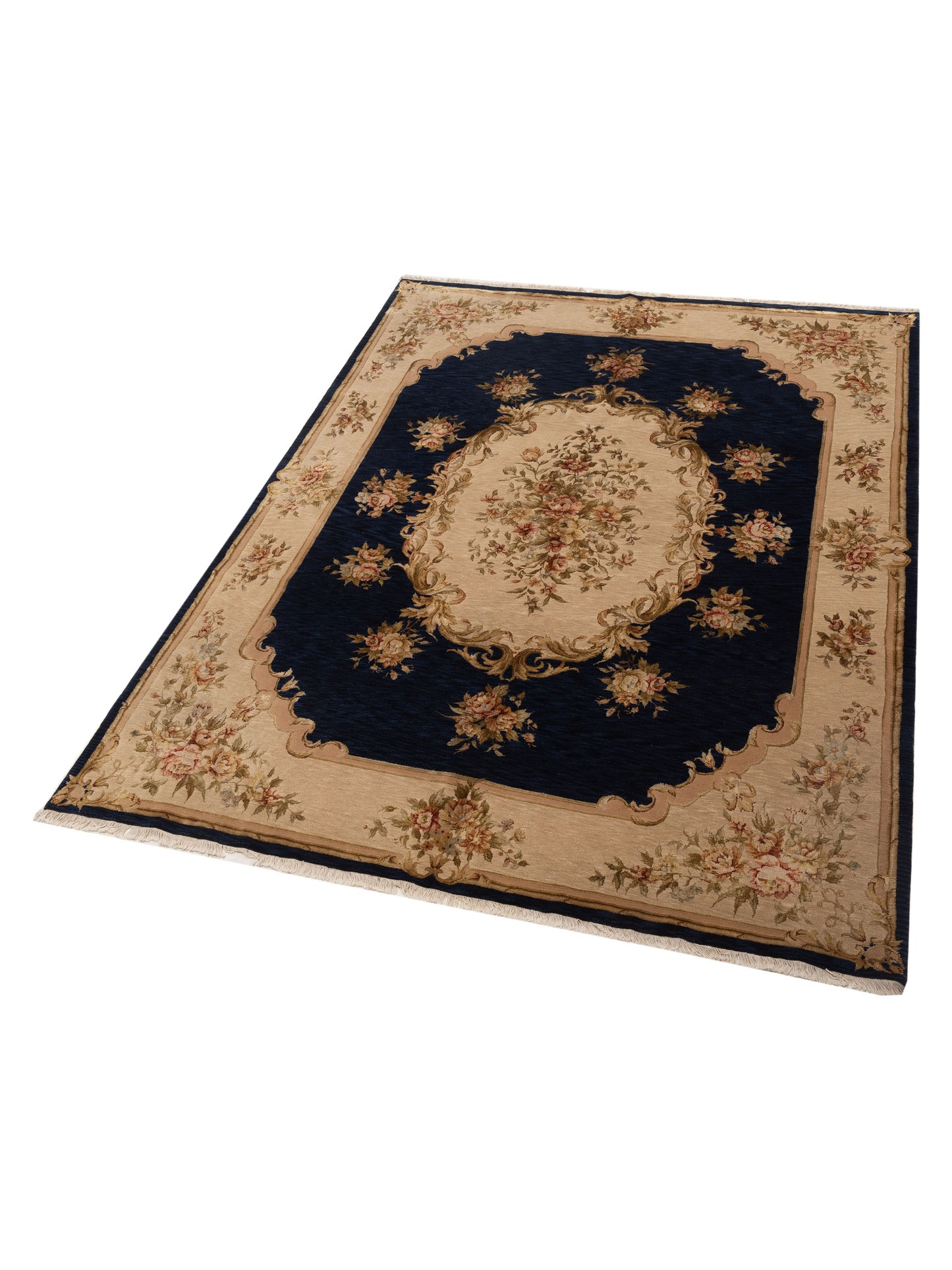 Imperial Silk 105754 Blue Ivory 7.10x9.10 Hand Knotted Rug