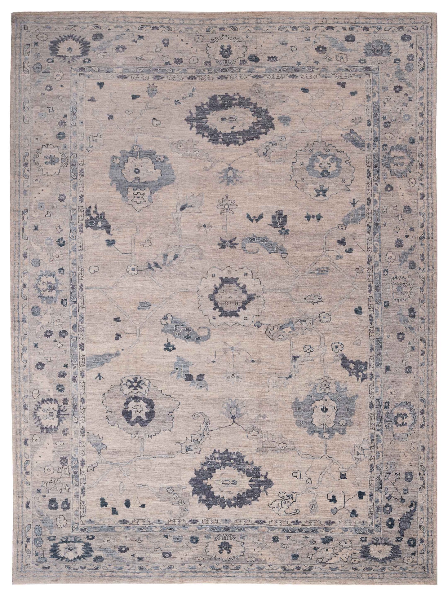 Anadol Angora Oushak  Silver Gray Traditional