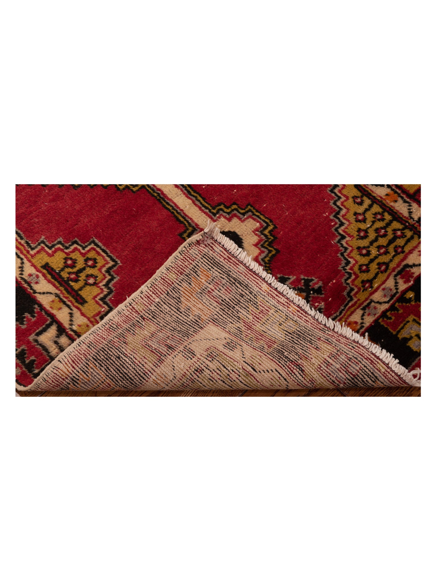 Old Anatolian 148503 Red Black 2.8x5.4 Hand Knotted Rug