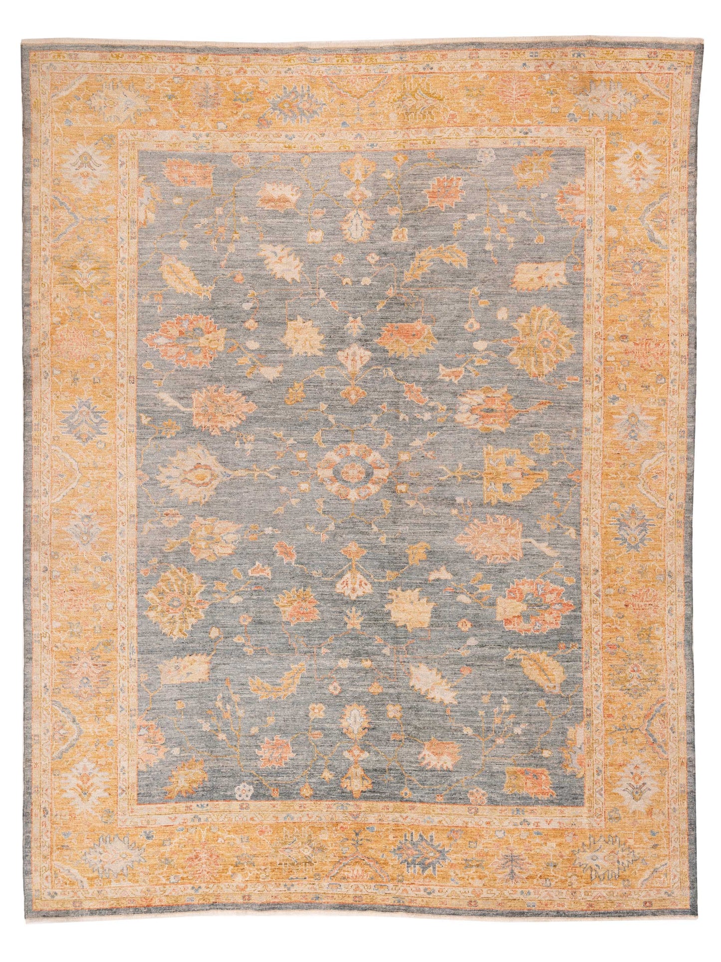Anadol Angora Oushak  Blue Orange Traditional