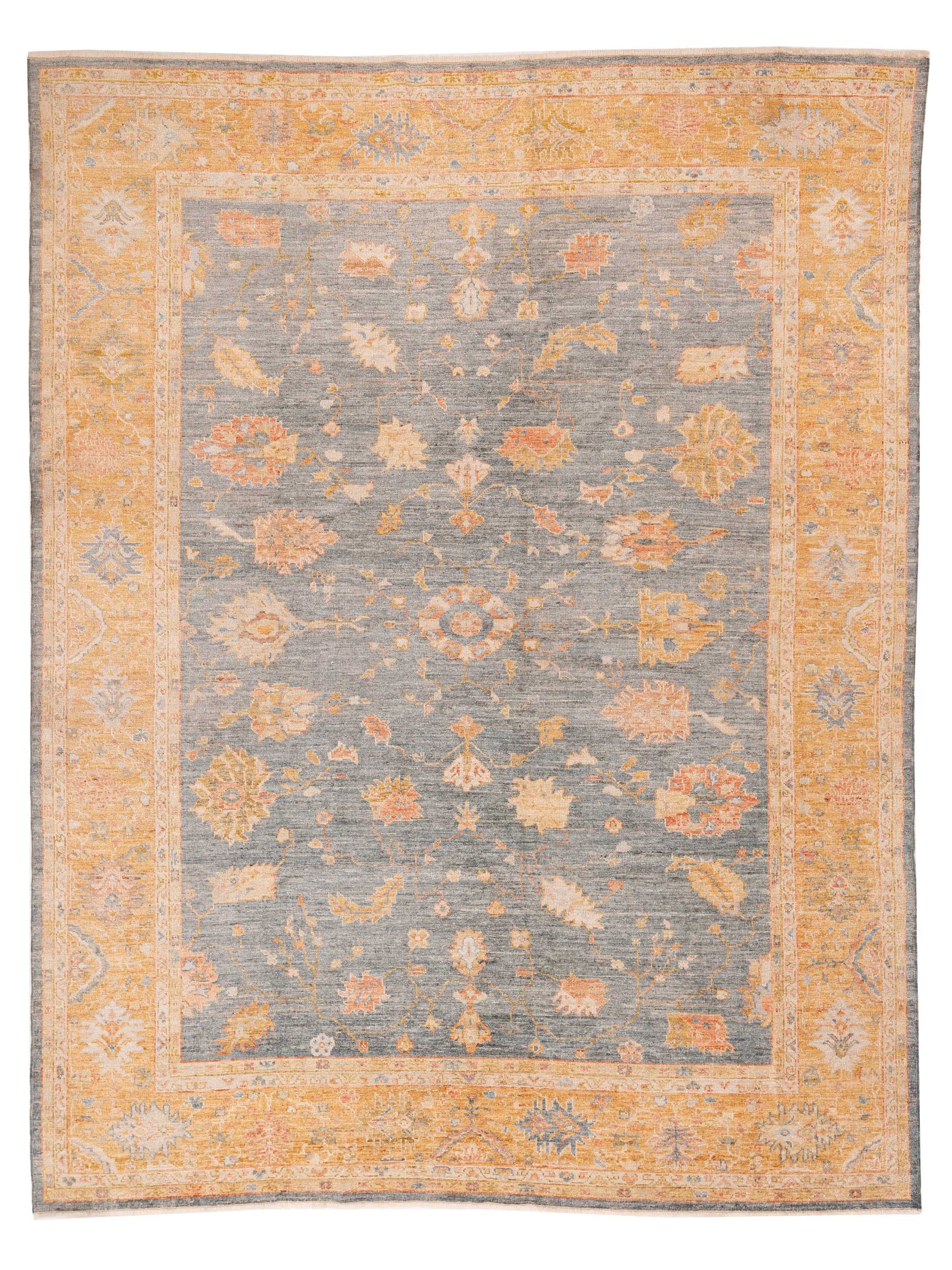 Anadol Angora Oushak  Blue Orange Traditional