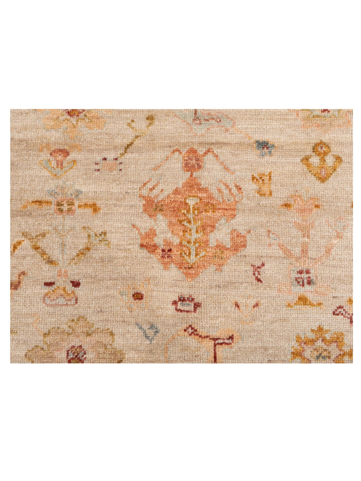 Angora Oushak 150761 Beige Pink 5.2x6.5 Hand Knotted Rug