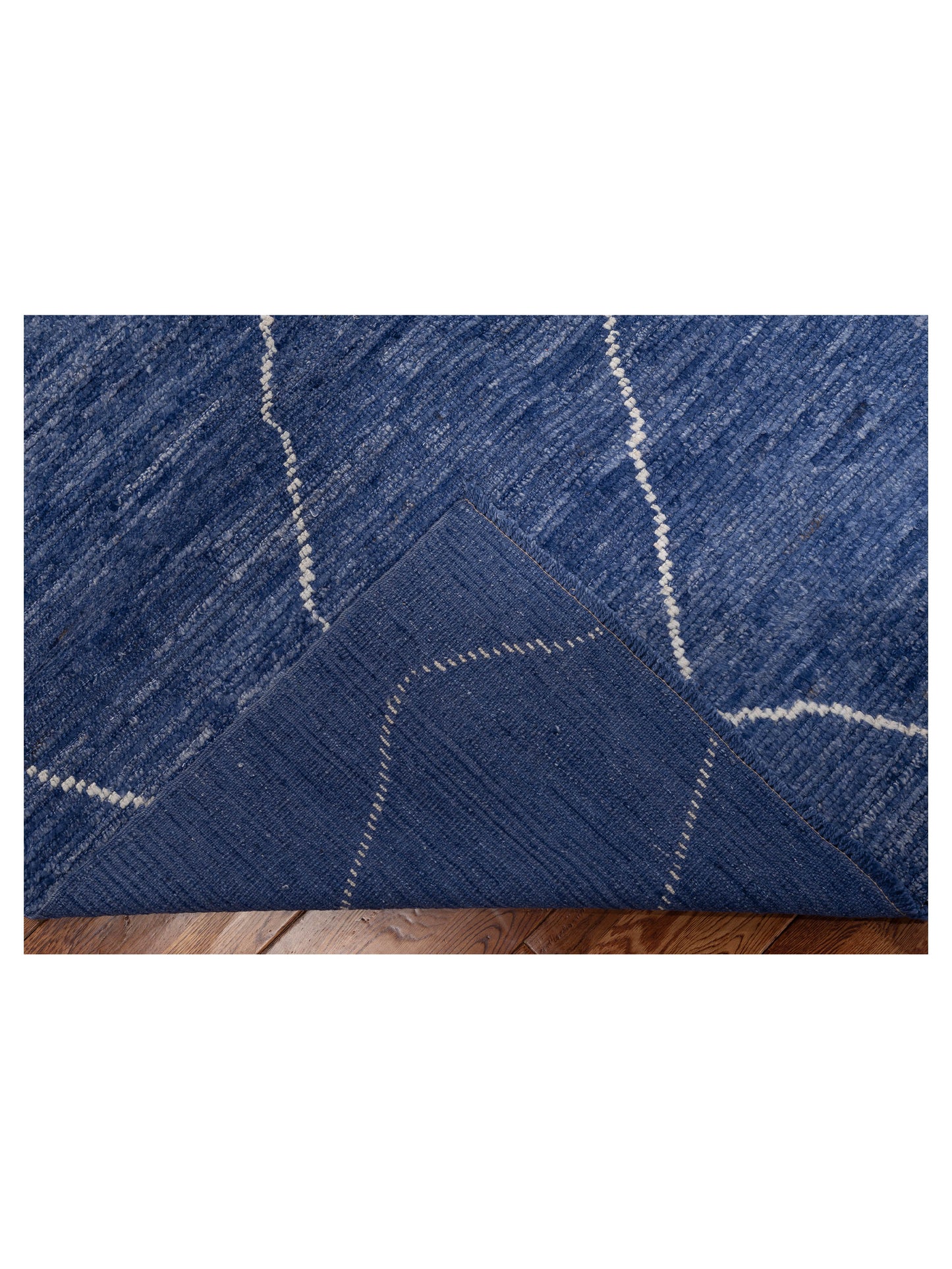 Berber Aspendos Blue Blue 8.2x10.3 Hand Knotted Rug