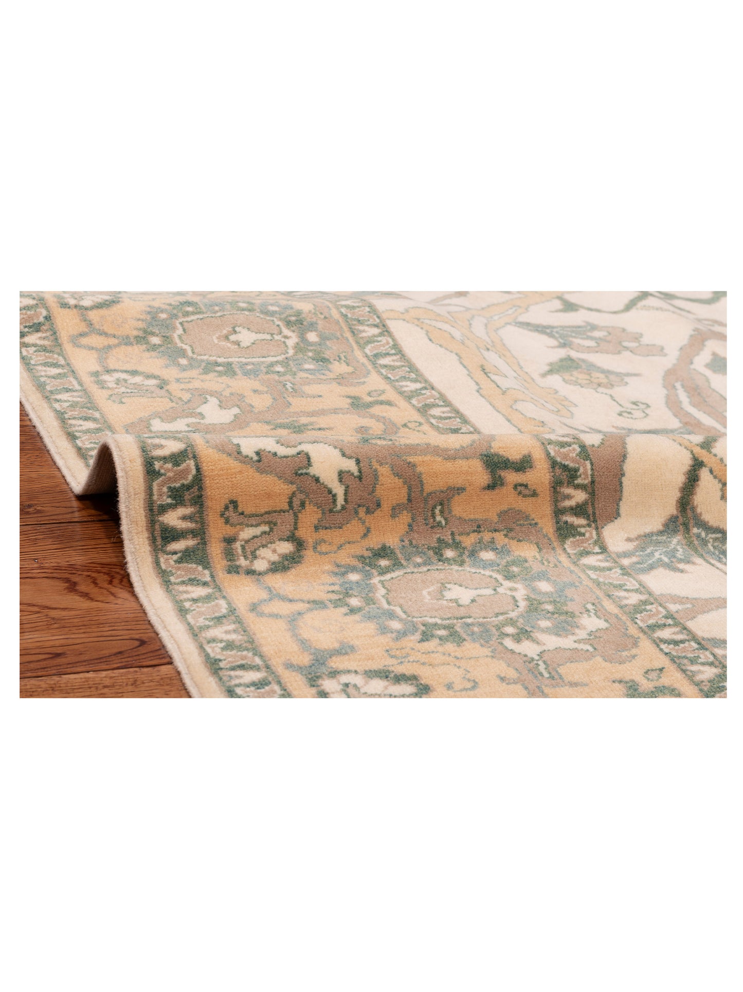 Antique Loom 117195 Ivory Gold 6.9x9.5 Hand Knotted Rug