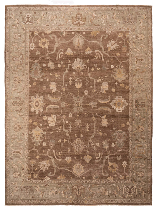 Anadol Angora Oushak  Brown Green Traditional