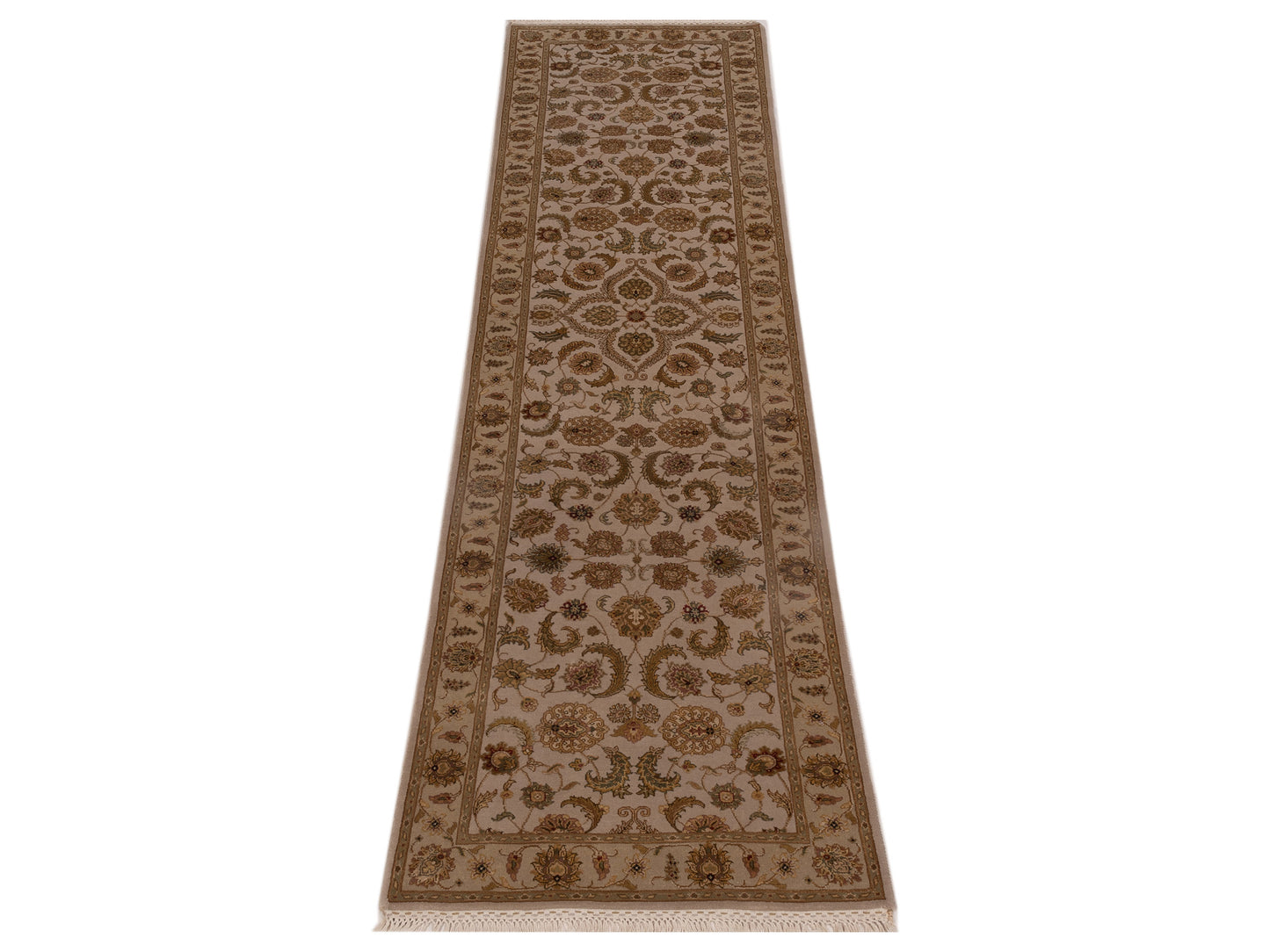 Imperial Silk 145063 Ivory Gold 2.7x10 Hand Knotted Rug