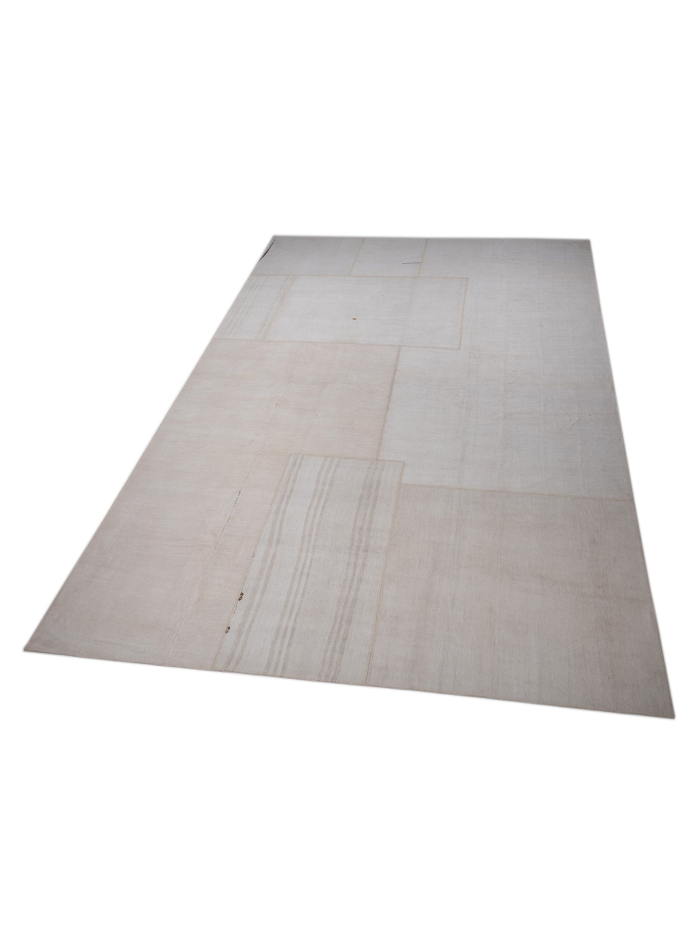 Turkish Vestige Patchwork 127784 Ivory 11.11x15.10 Hand Knotted Rug
