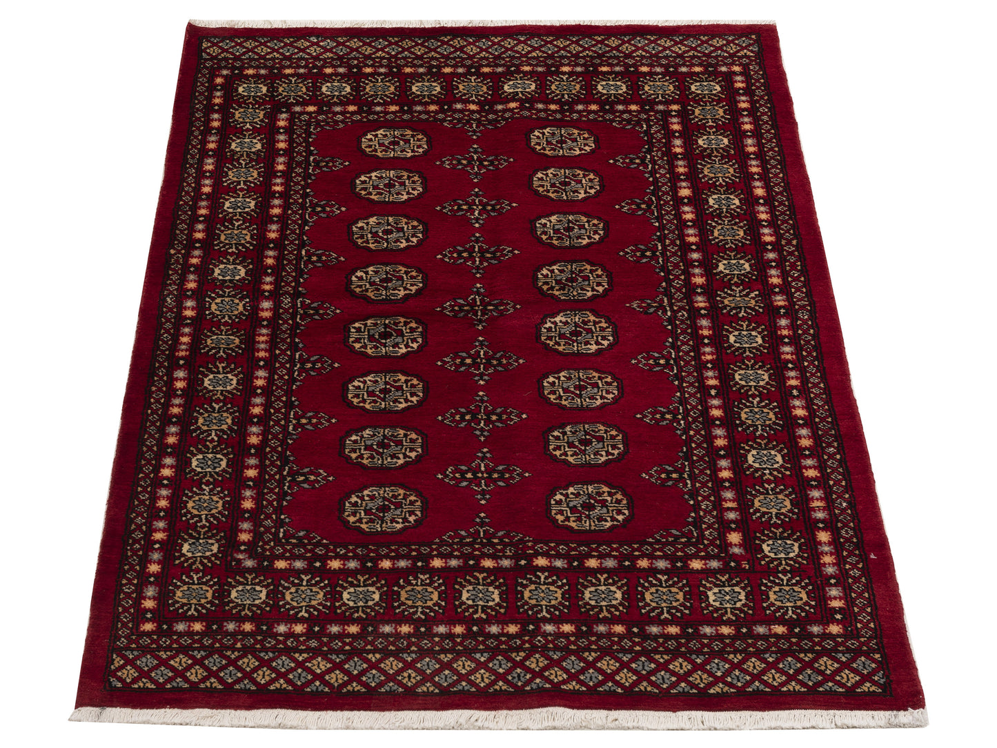 Bokhara 151592 Red Red 4.1x6.2 Hand Knotted Rug
