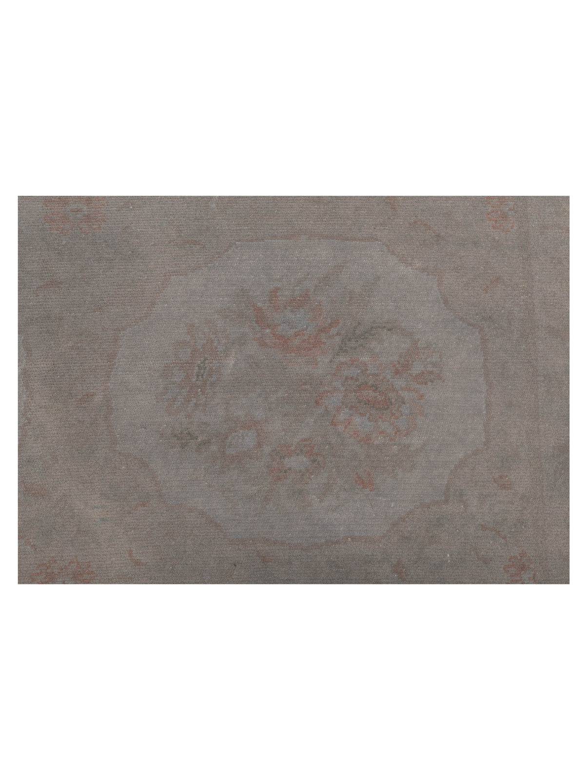 Vintage 107497 Gray 4.11x6.3 Hand Knotted Rug