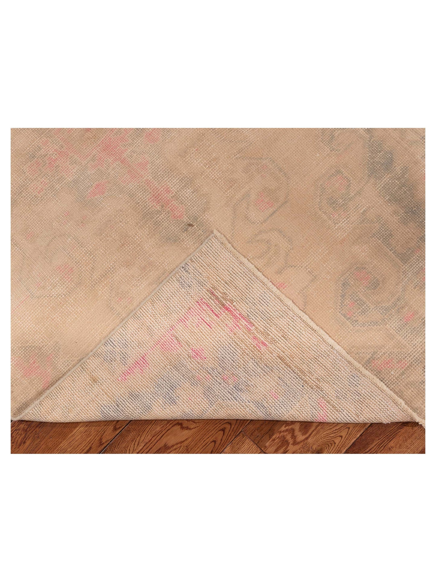 Old Anatolian 131122 Green Pink 4.2x7.2 Hand Knotted Rug