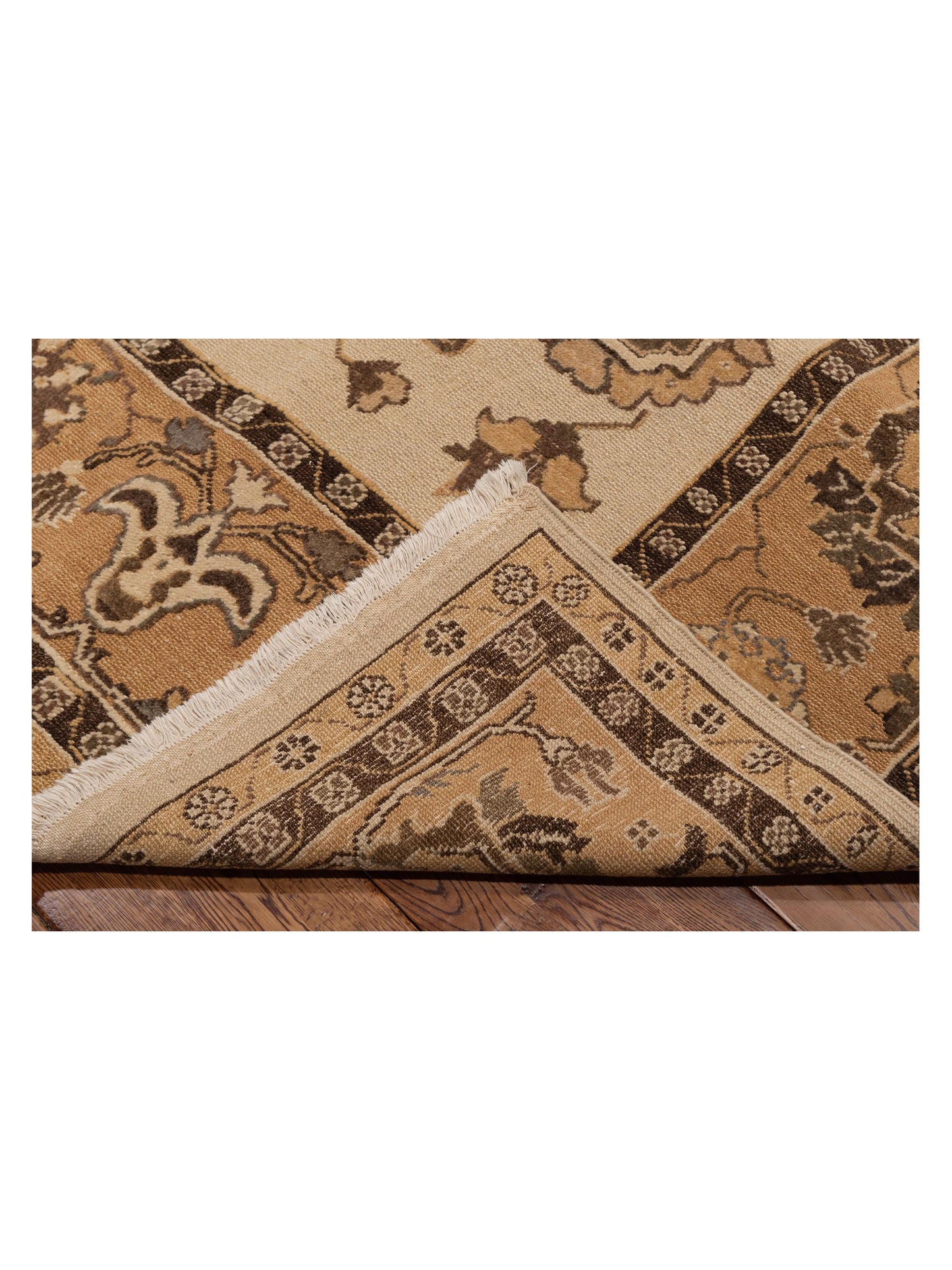 Turkish Elvan 79177 Ivory Gold 8.5x10.7 Hand Knotted Rug