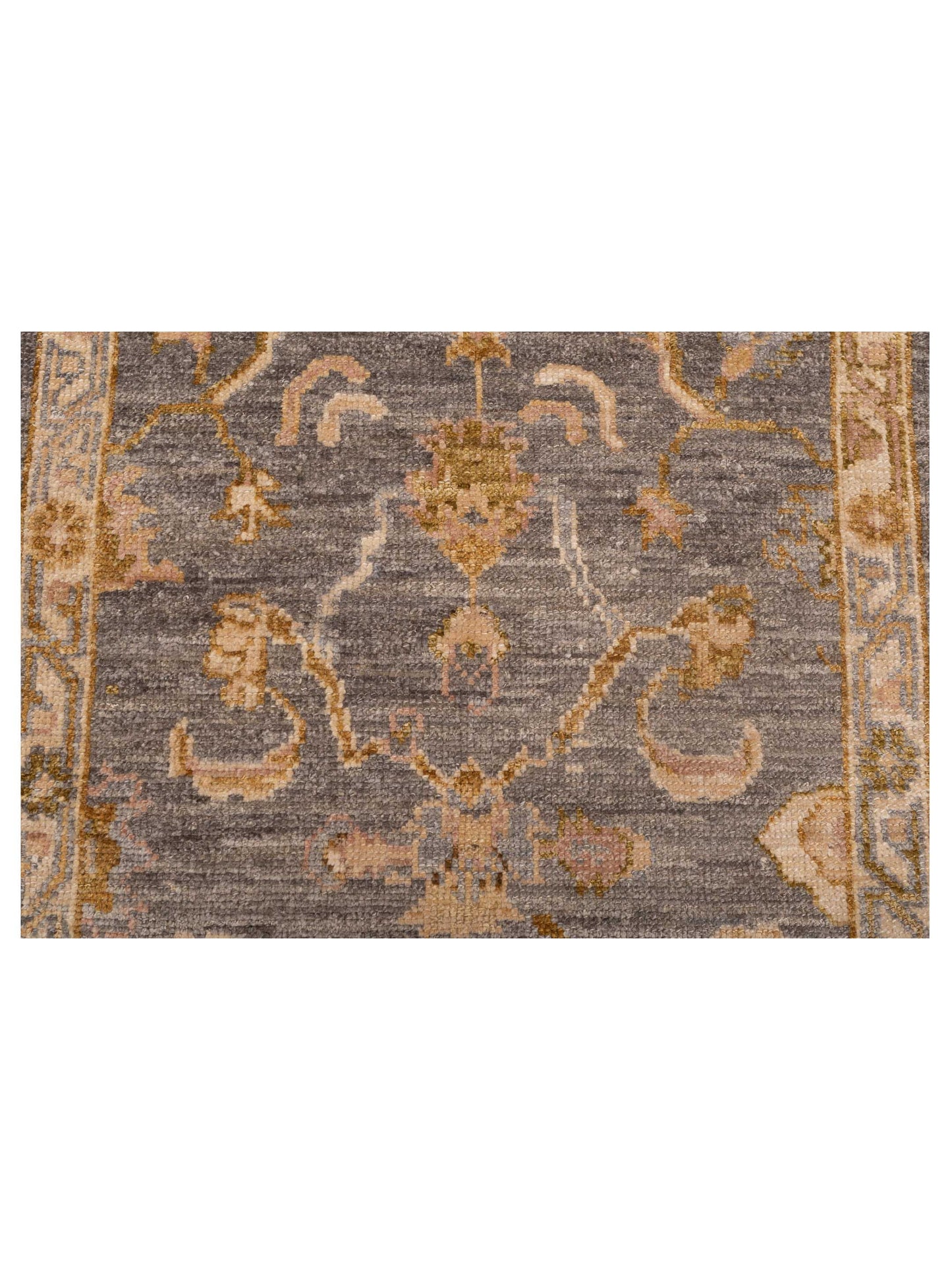 Angora Oushak 141293 Gray Ivory 2.8x6.11 Hand Knotted Rug
