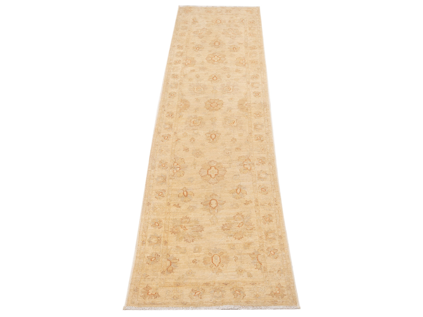 Sultan 121702 Ivory Ivory 2.6x10.2 Hand Knotted Rug