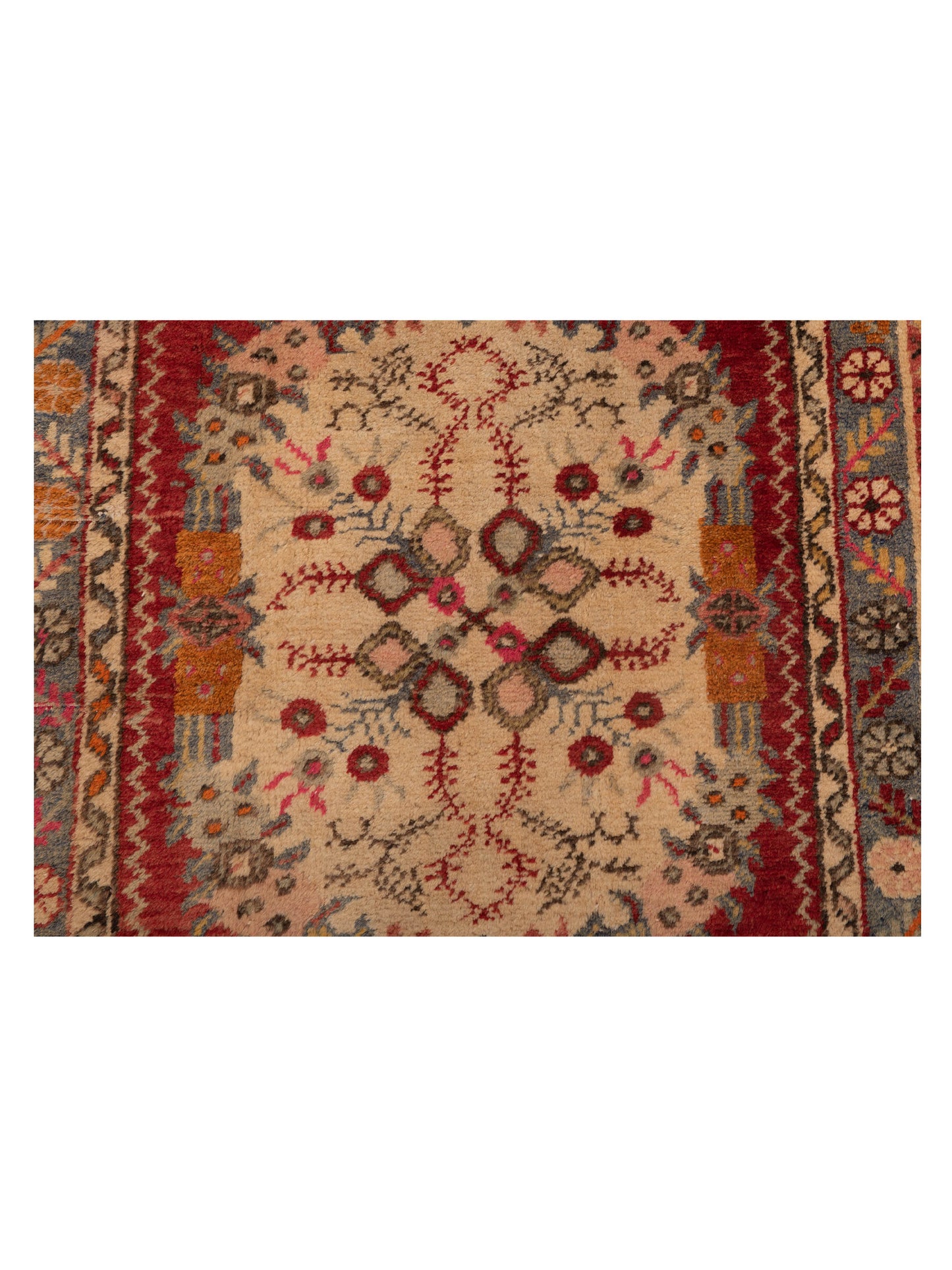 Old Anatolian 148485 Rust Gray 3.4x7.1 Hand Knotted Rug