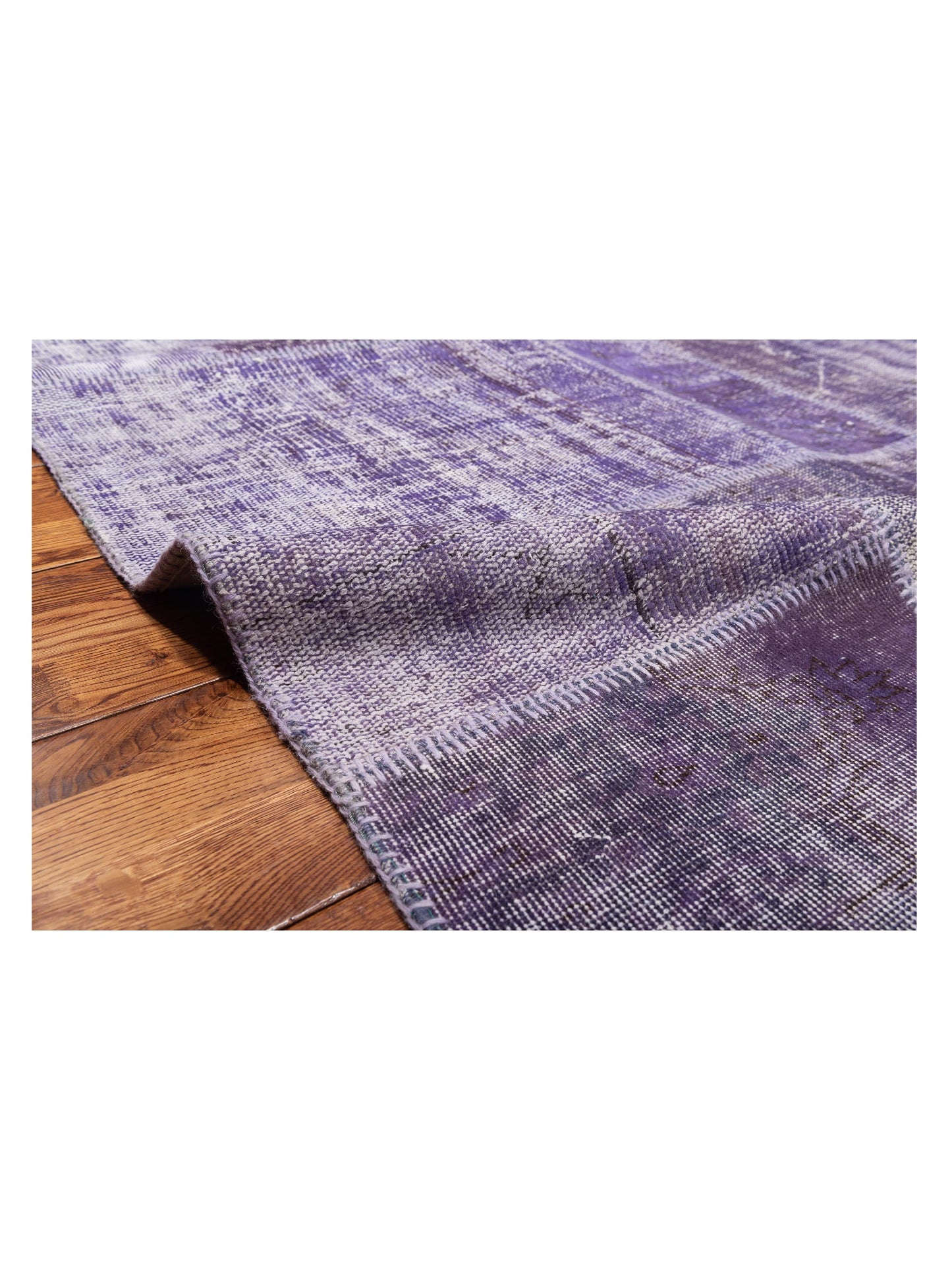 Turkish Vestige Patchwork 114825 Purple 9.11x13.10 Hand Knotted Rug