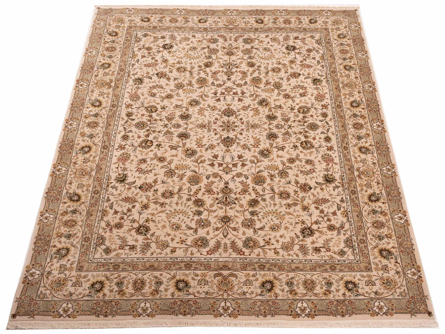Magnolia 111577 Ivory Ivory 9x12 Hand Knotted Rug