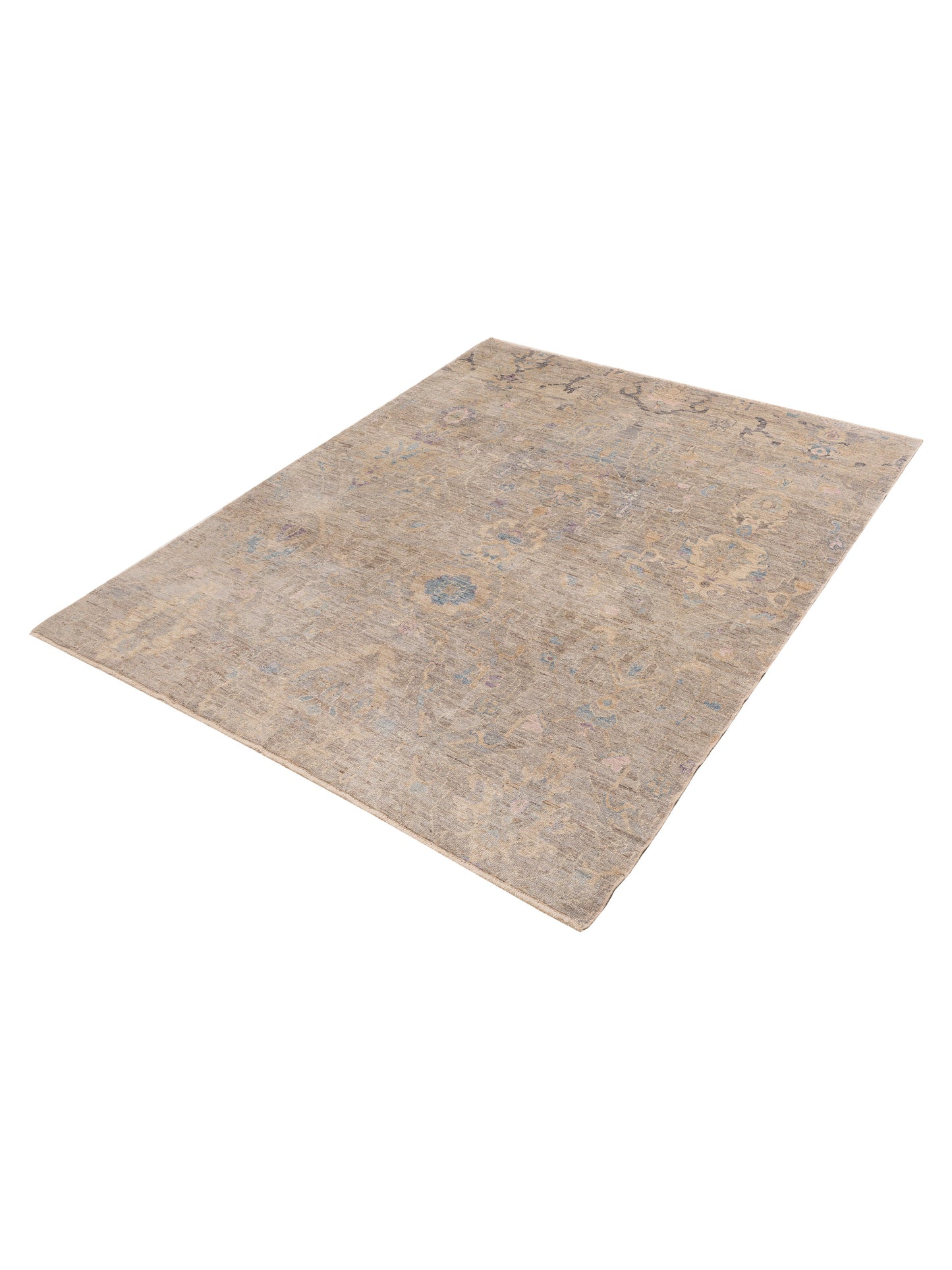 Angora Oushak 154239 Gray Gray 8.4x10.5 Hand Knotted Rug