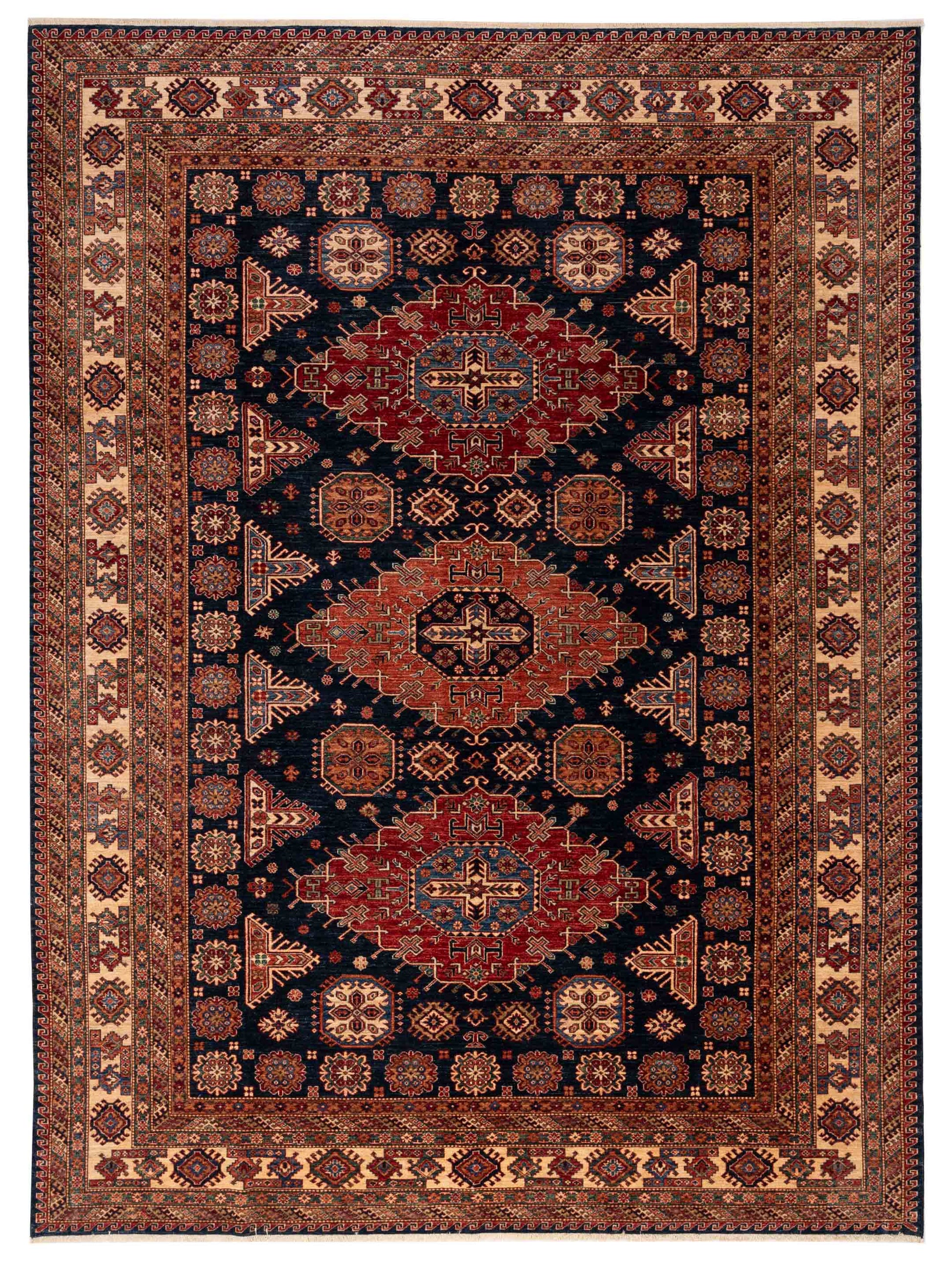 Nomad Super Kazak  Navy Ivory Tribal