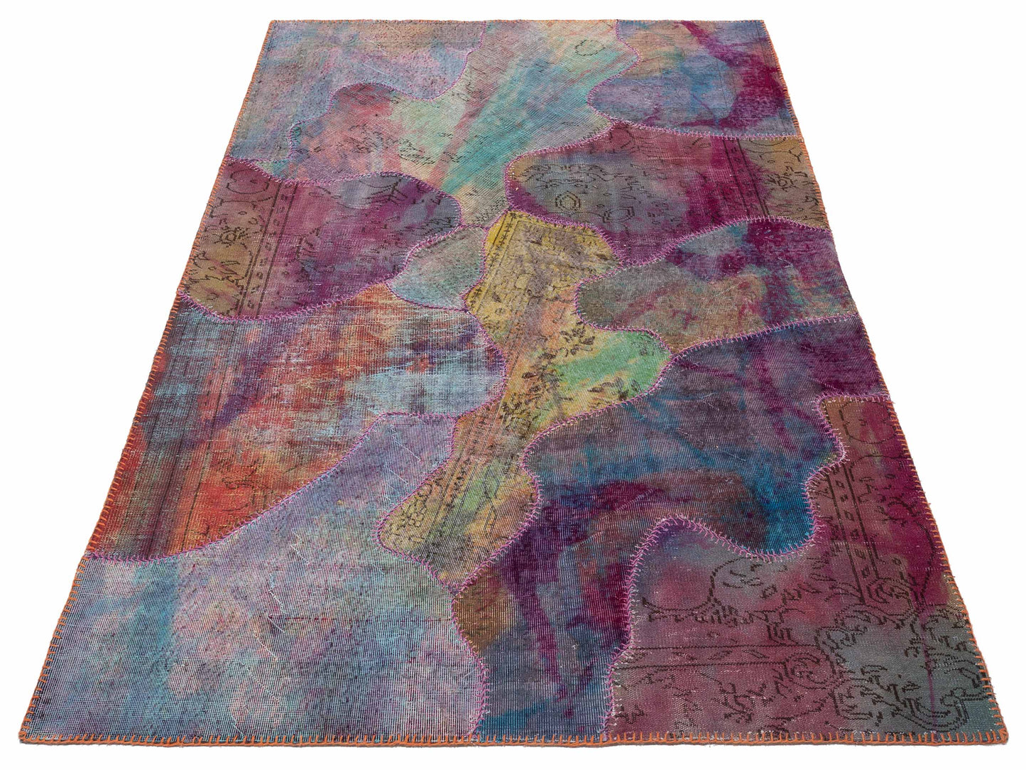 Turkish Vestige Patchwork 114258 Multi 6.6x9.9 Hand Knotted Rug