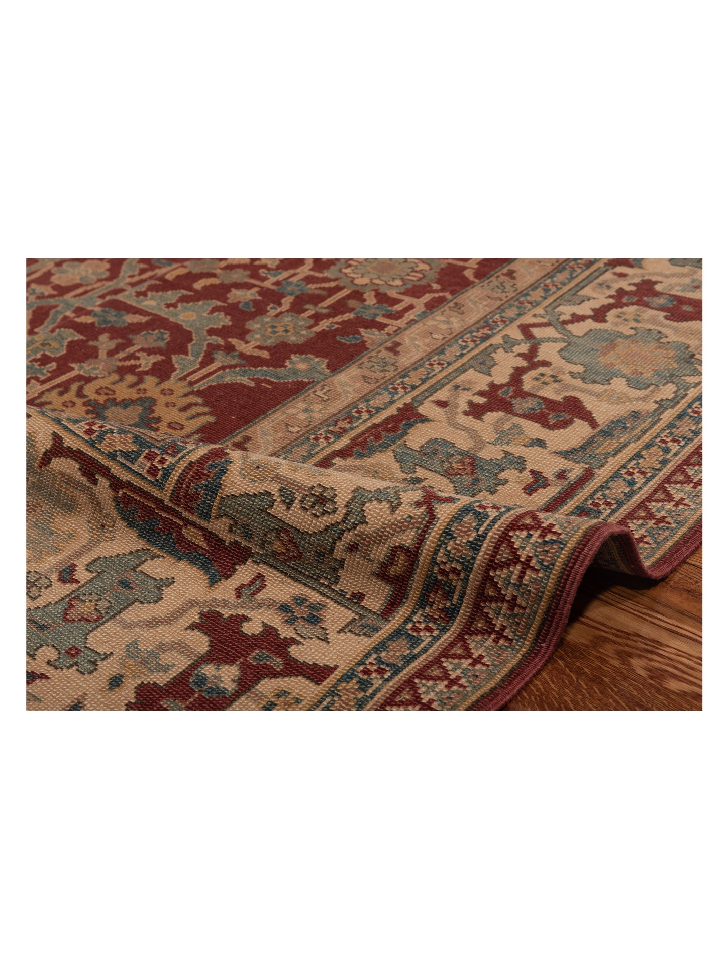 Antique Loom 121573 Red Ivory 6.4x8.2 Hand Knotted Rug