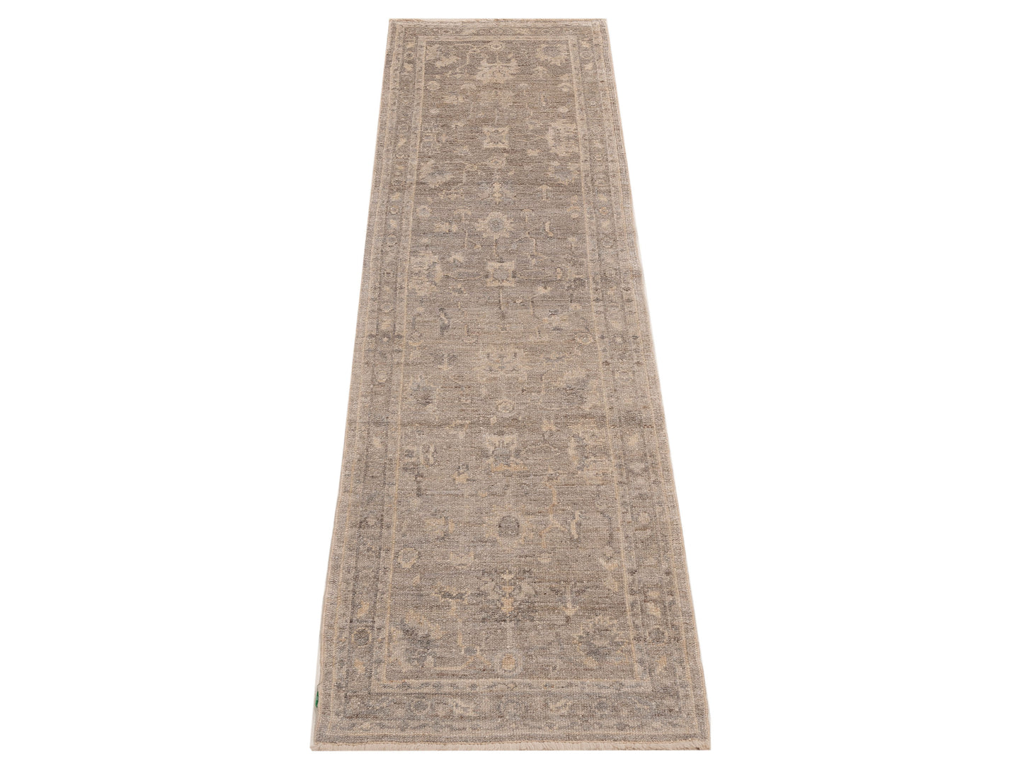Angora Oushak 154096 Gray Gray 2.8x10.6 Hand Knotted Rug